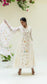 Soch Side-gather Anarkali Set (Pearl White)