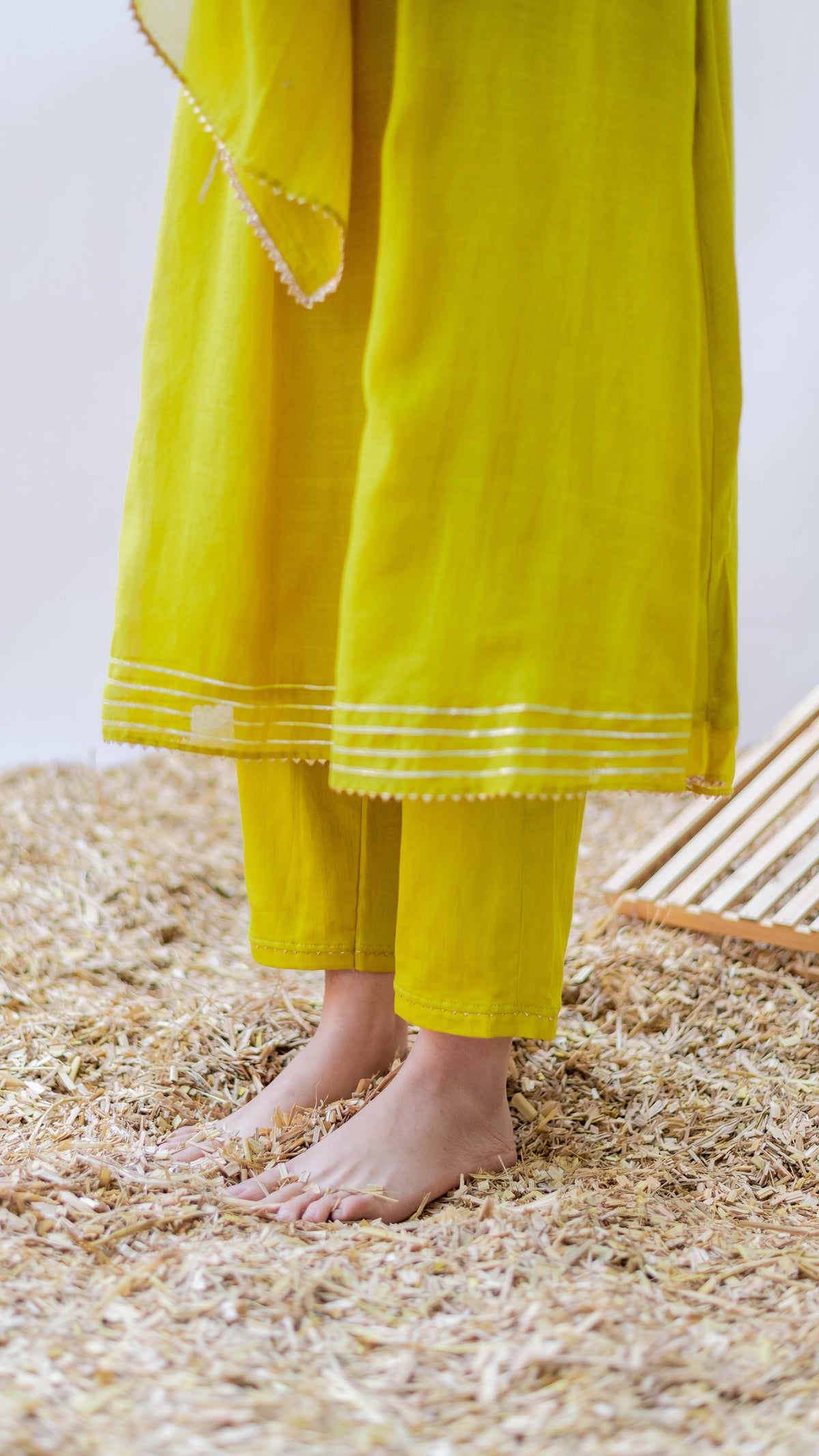 Aqsa Aline Kurta Set (Angoori)