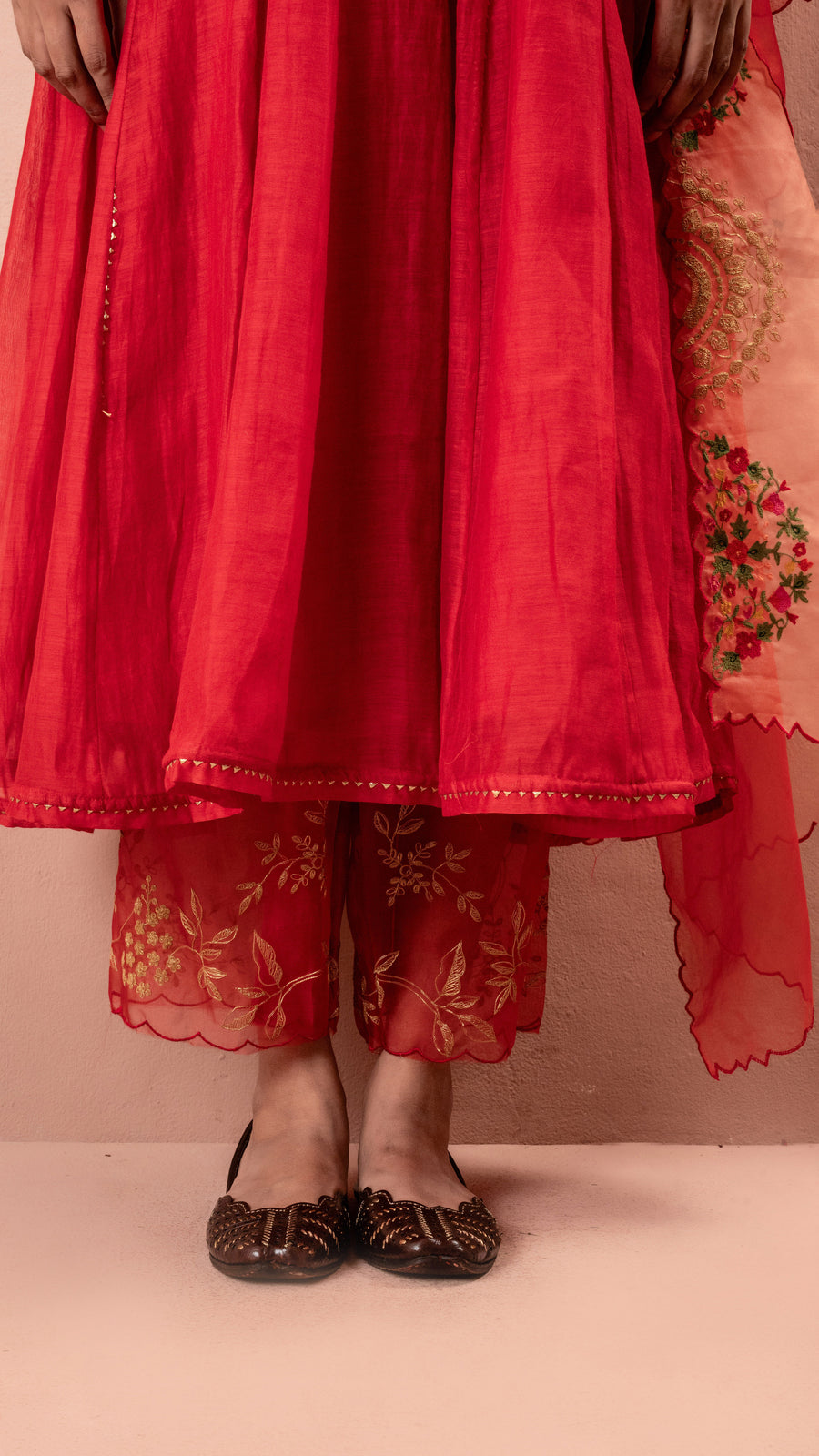 Ruhani Anarkali Set (Red)