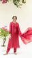 Parchhai Kurta Set (Dusty Red)