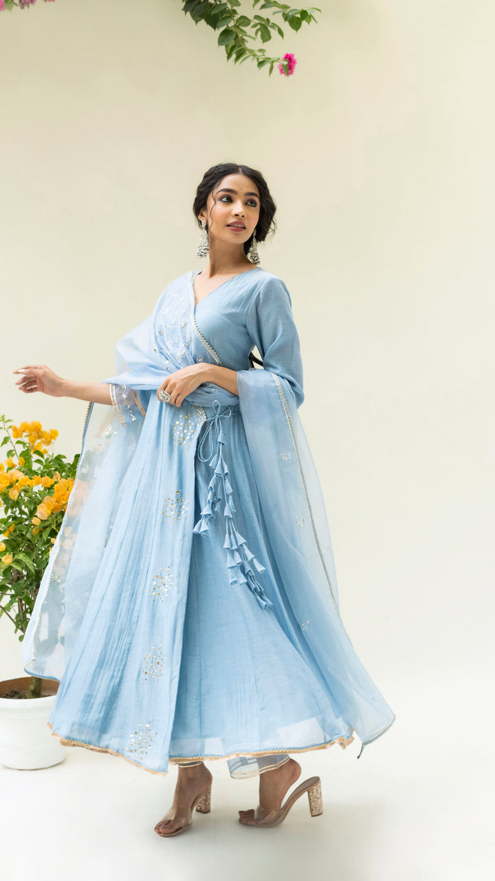 Muskat Angrakha Set (Iceberg Blue)