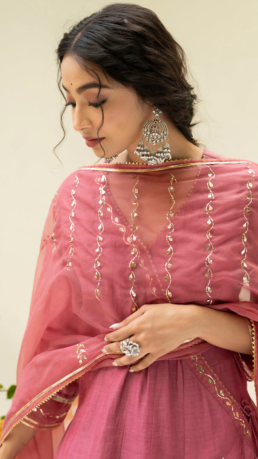Muskat Angrakha Set (Plum Pink)