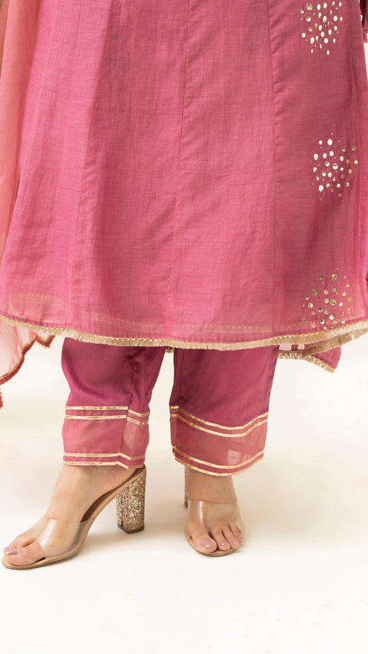 Muskat Angrakha Set (Plum Pink)