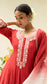 Parchhai Anarkali Set (Berry Red)