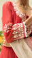 Parchhai Anarkali Set (Berry Red)