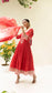Parchhai Anarkali Set (Berry Red)