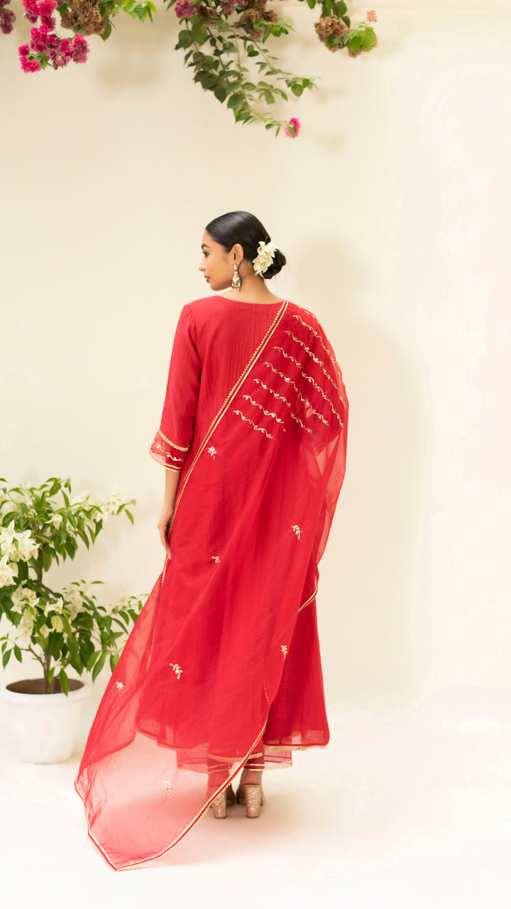 Muskat Angrakha Set (Berry Red)