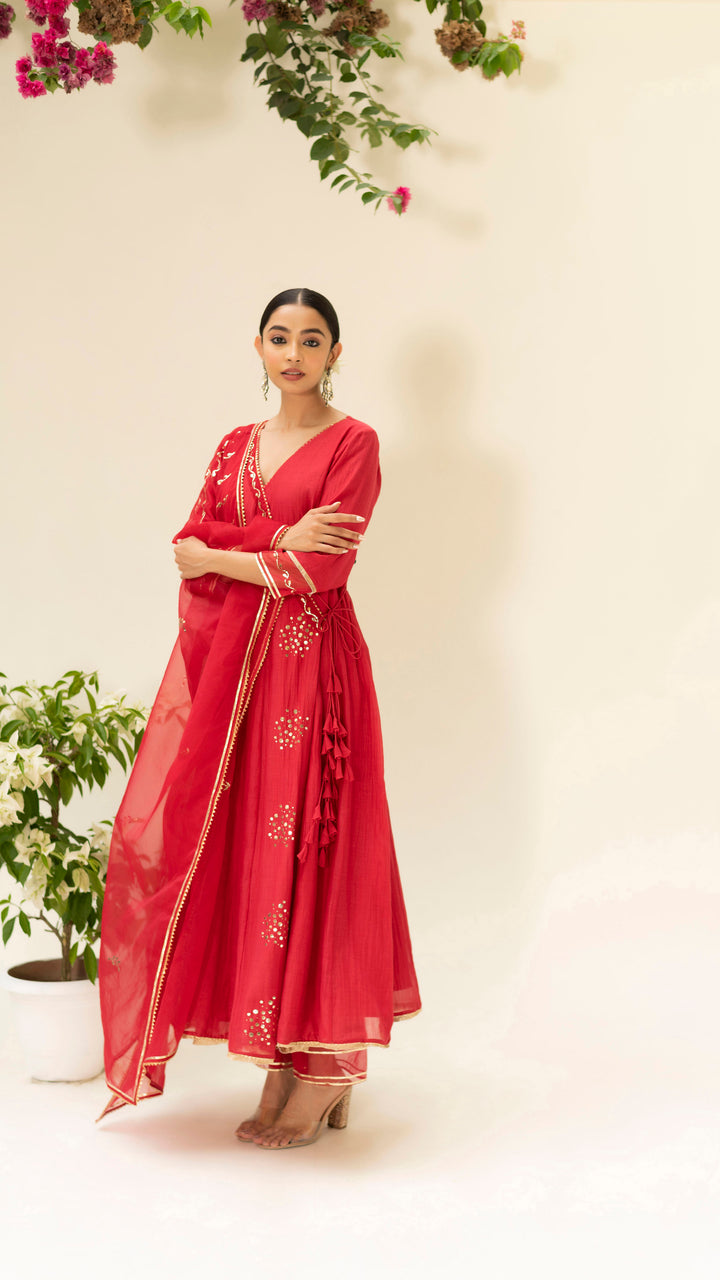 Muskat Angrakha Set (Berry Red)