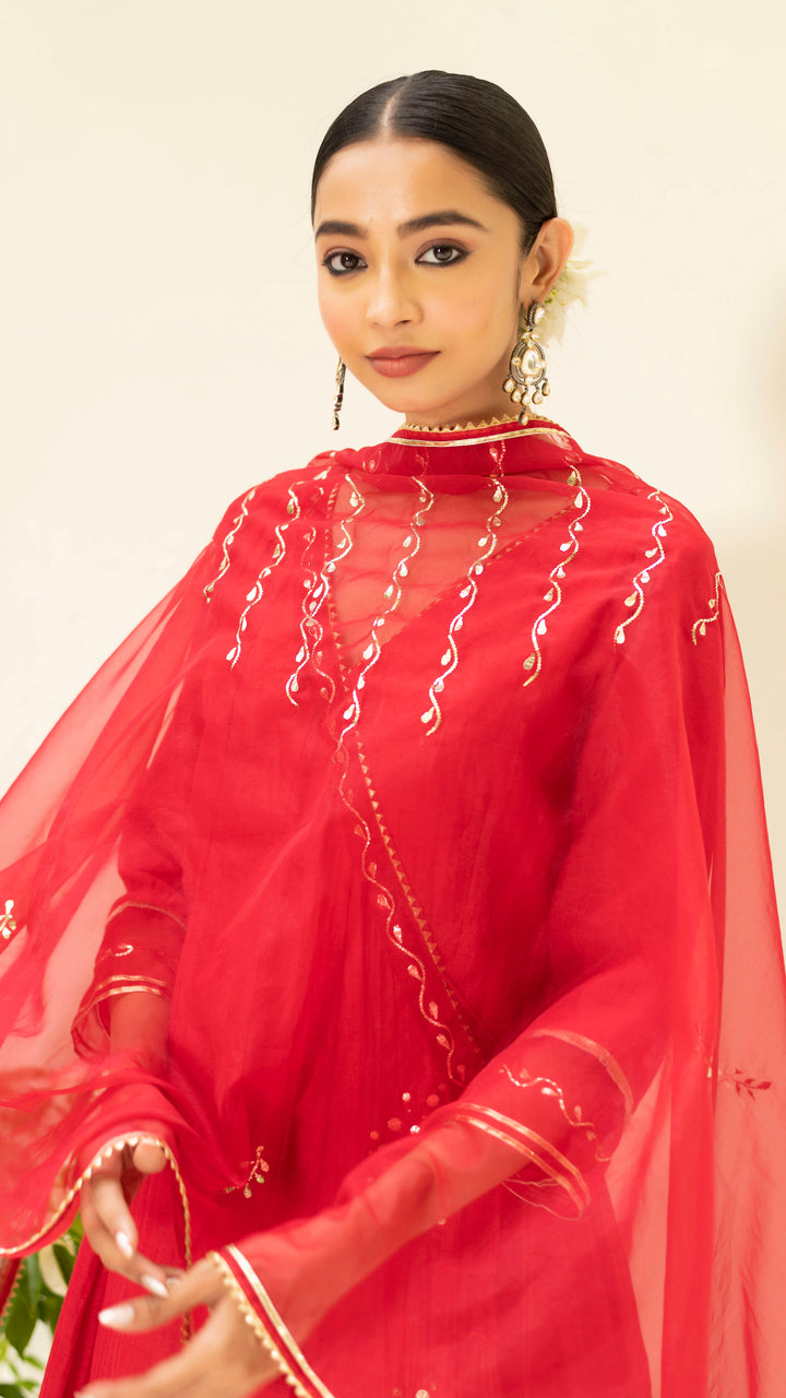 Muskat Angrakha Set (Berry Red)