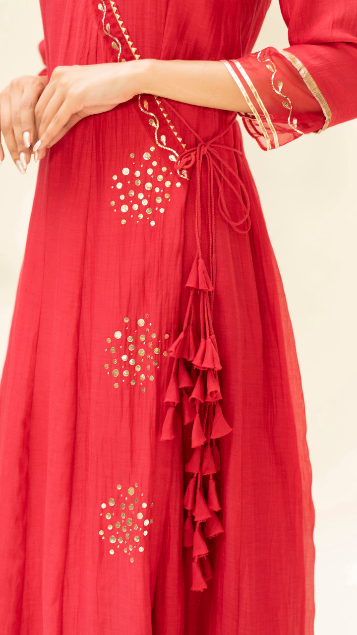 Muskat Angrakha Set (Berry Red)