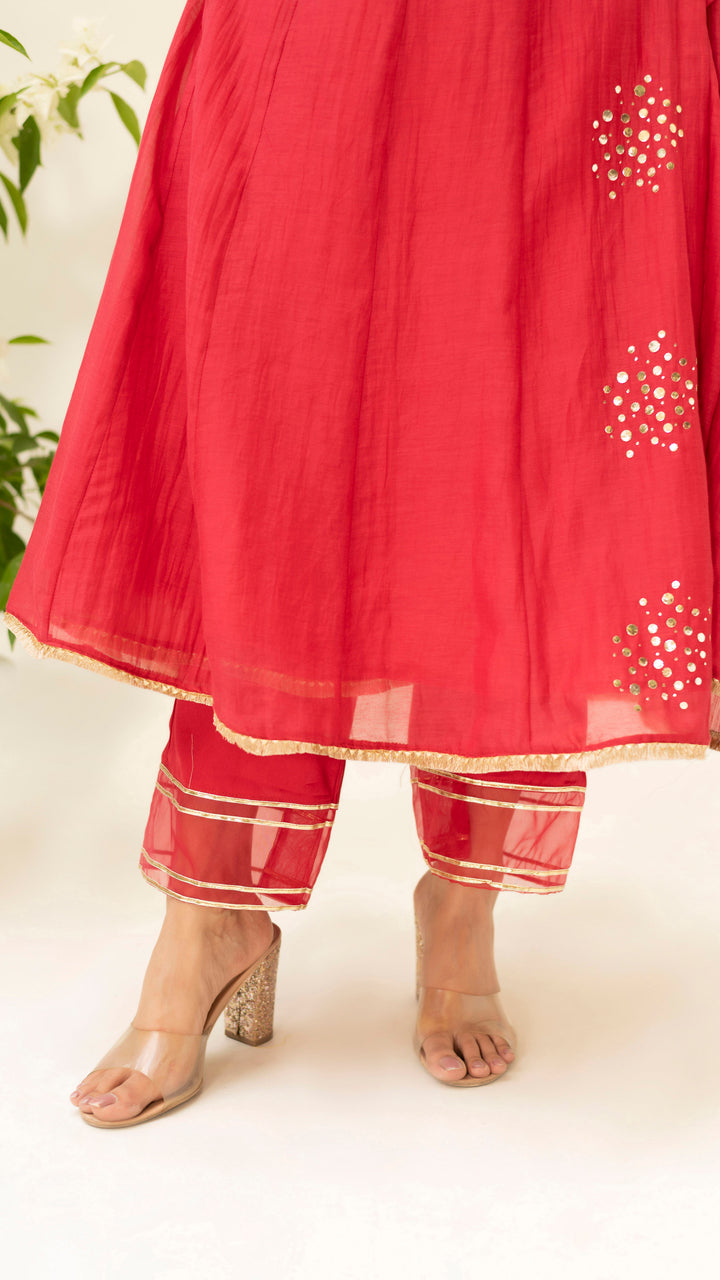 Muskat Angrakha Set (Berry Red)