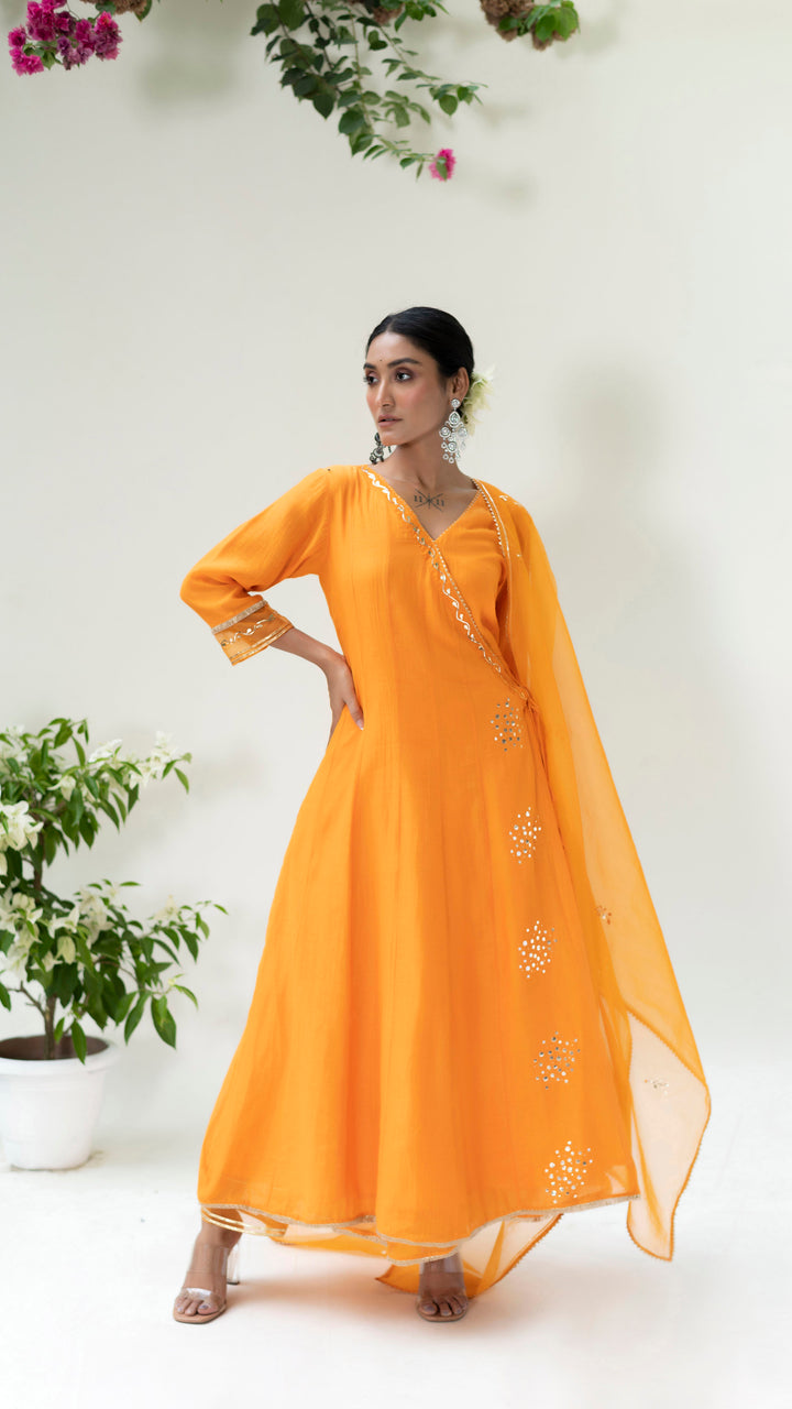 Muskat Angrakha Set (Burnt Orange)