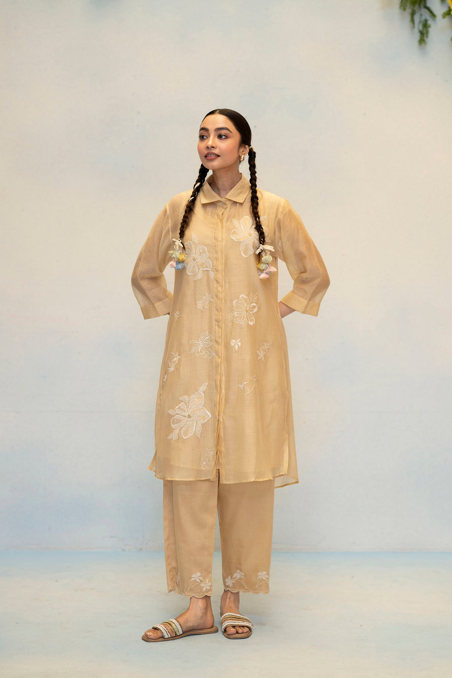 Zara Mul Chanderi Co-ord Set