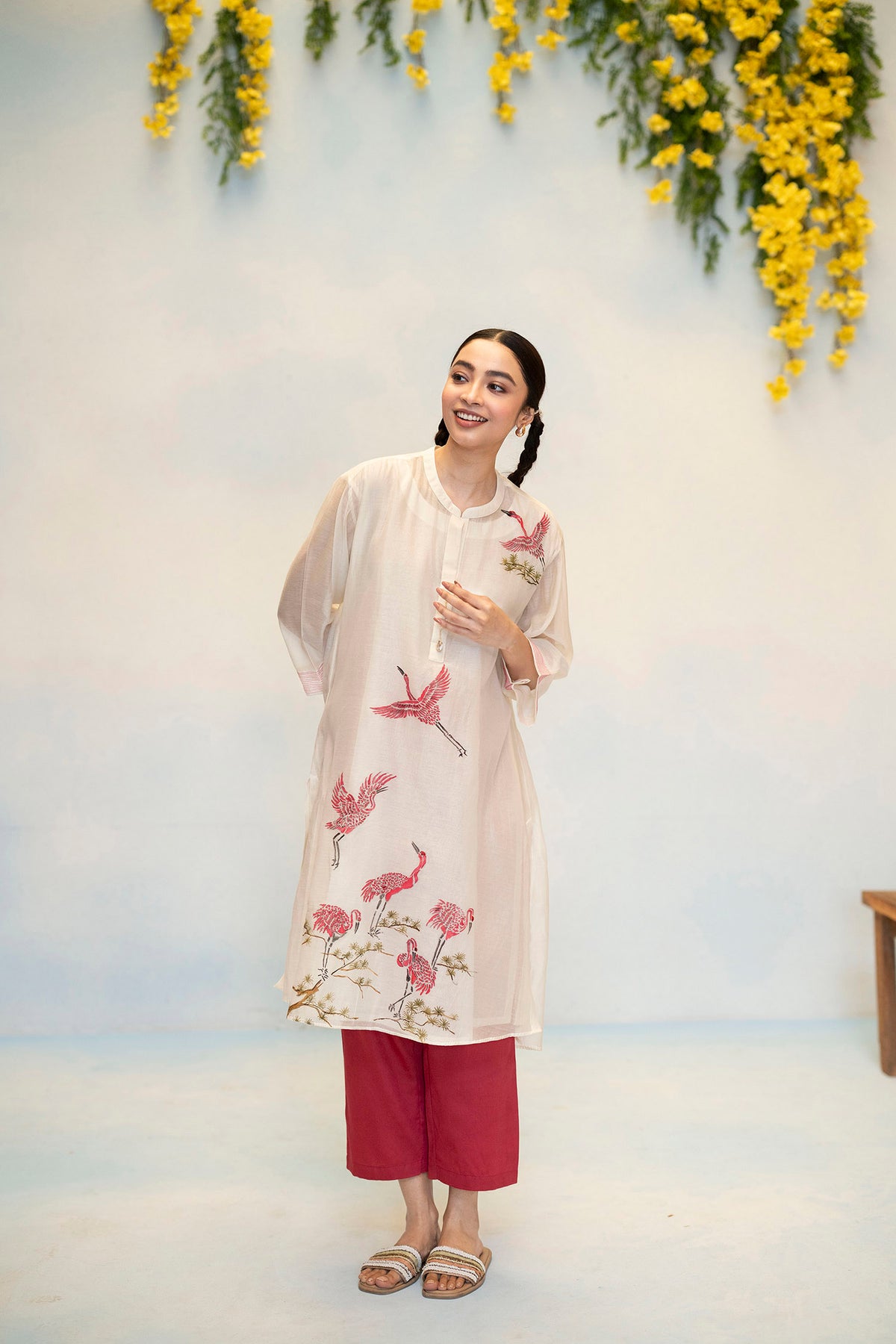 Rosh Mul Chanderi Co-ord Set