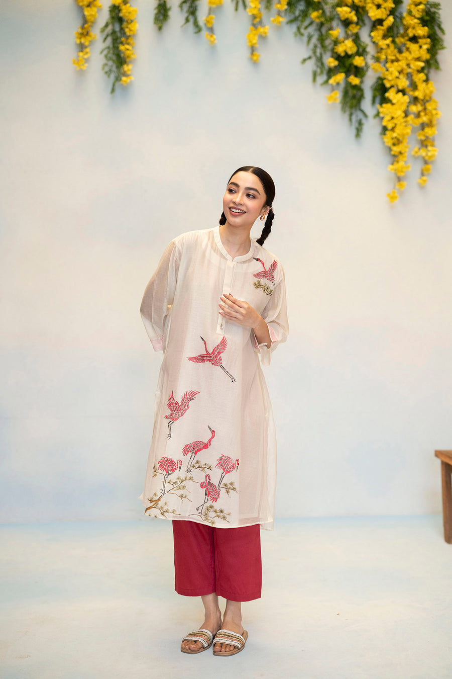 Rosh Mul Chanderi Co-ord Set
