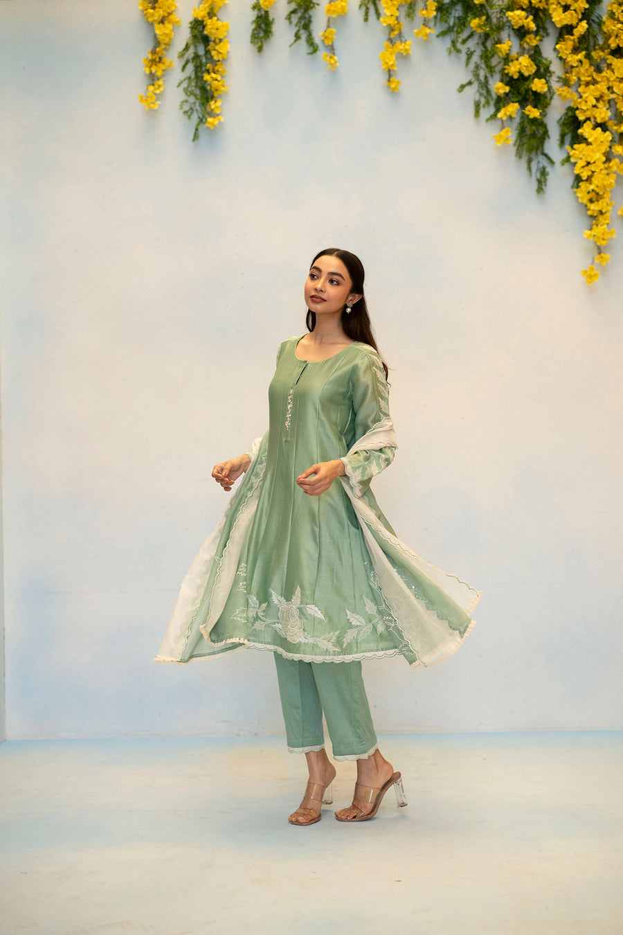 Seher Silk Chanderi Anarkali Set