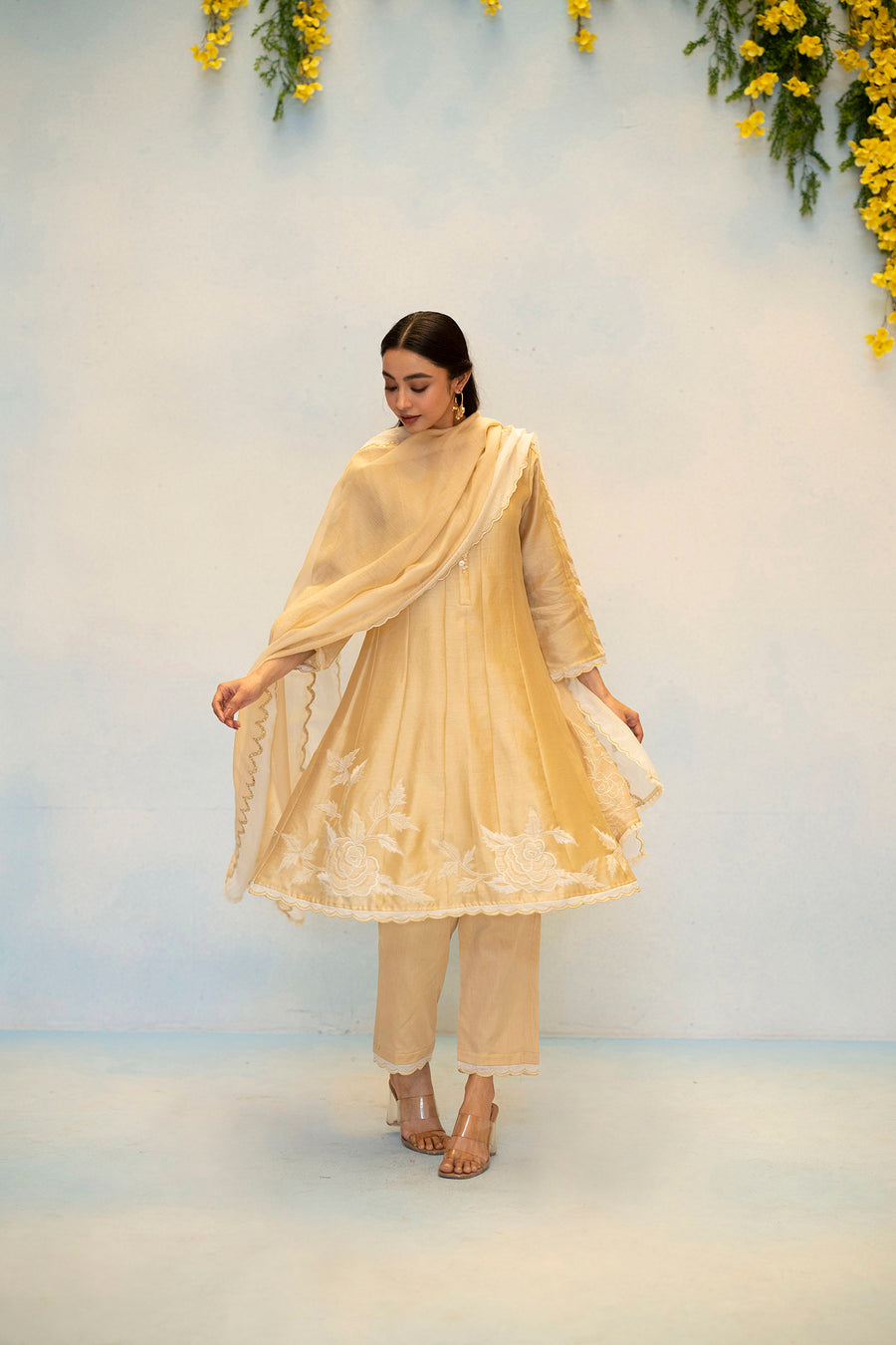 Seher Silk Chanderi Anarkali Set