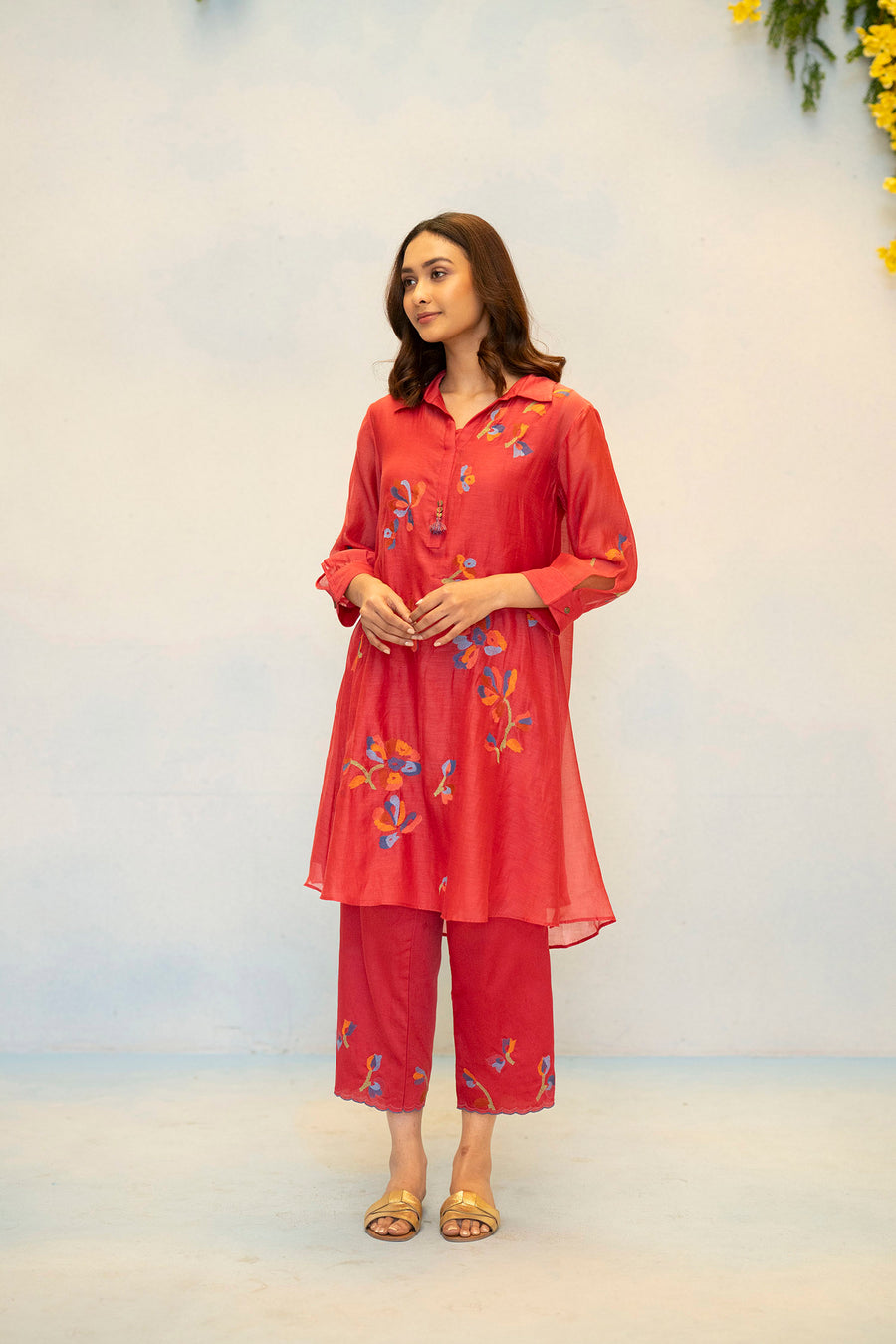 Aab Mul Chanderi Co-ord Set