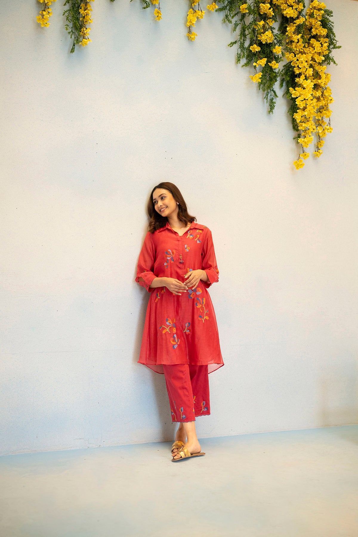 Aab Mul Chanderi Co-ord Set