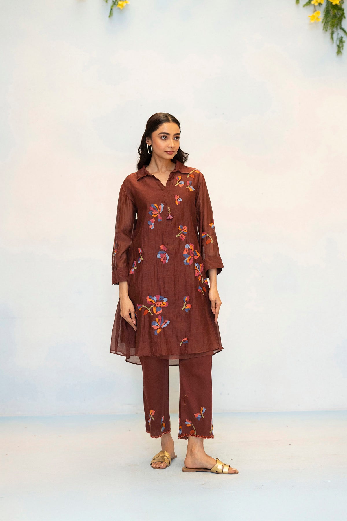 Aab Mul Chanderi Co-ord Set
