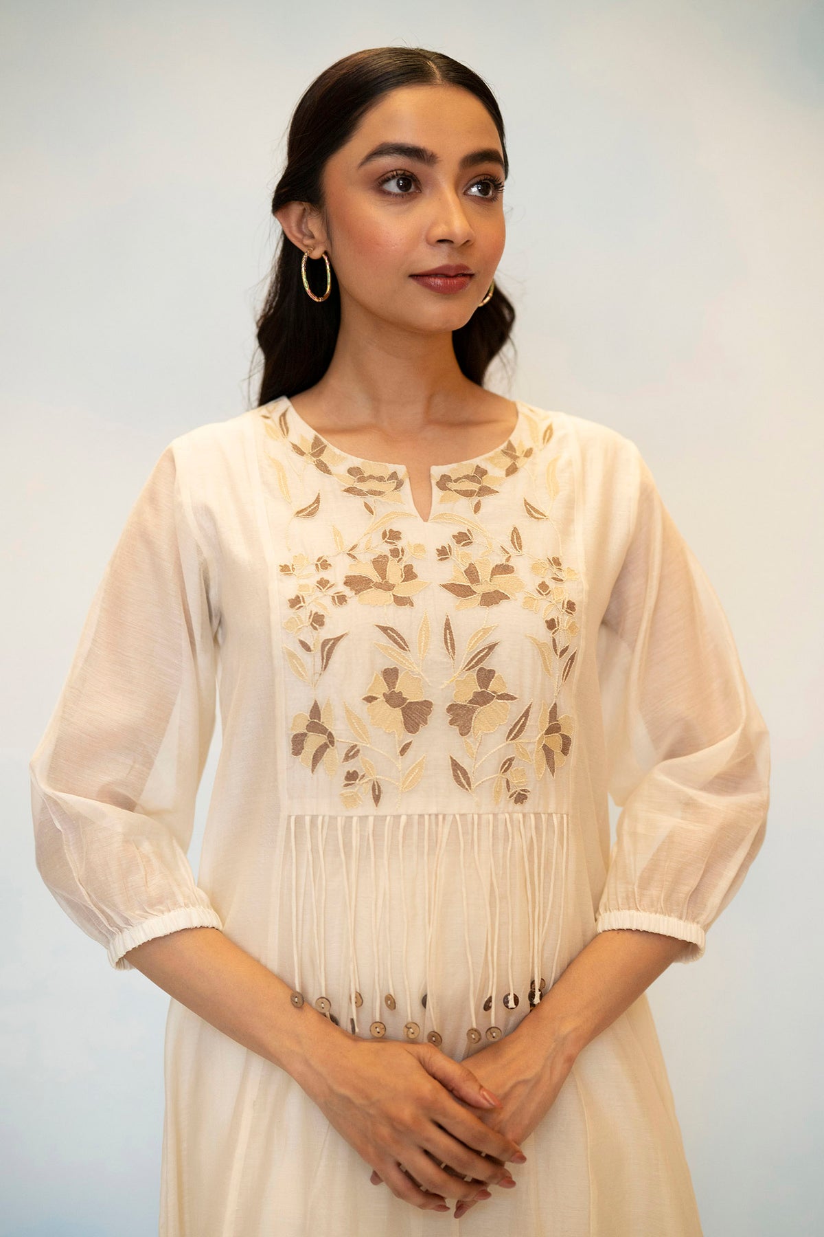 Noorani Mul Chanderi Aline Kurta Set