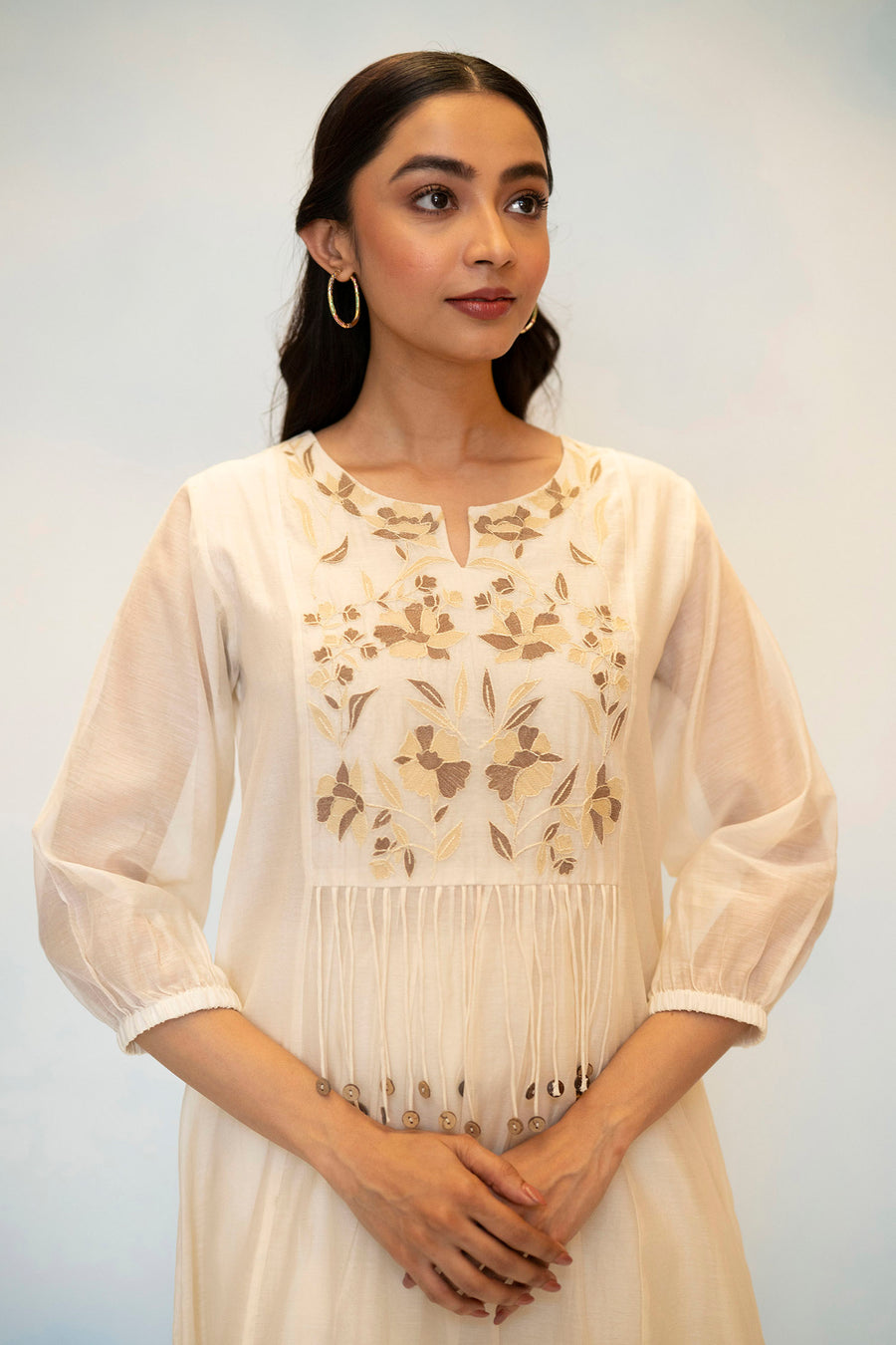 Noorani Mul Chanderi Aline Kurta Set