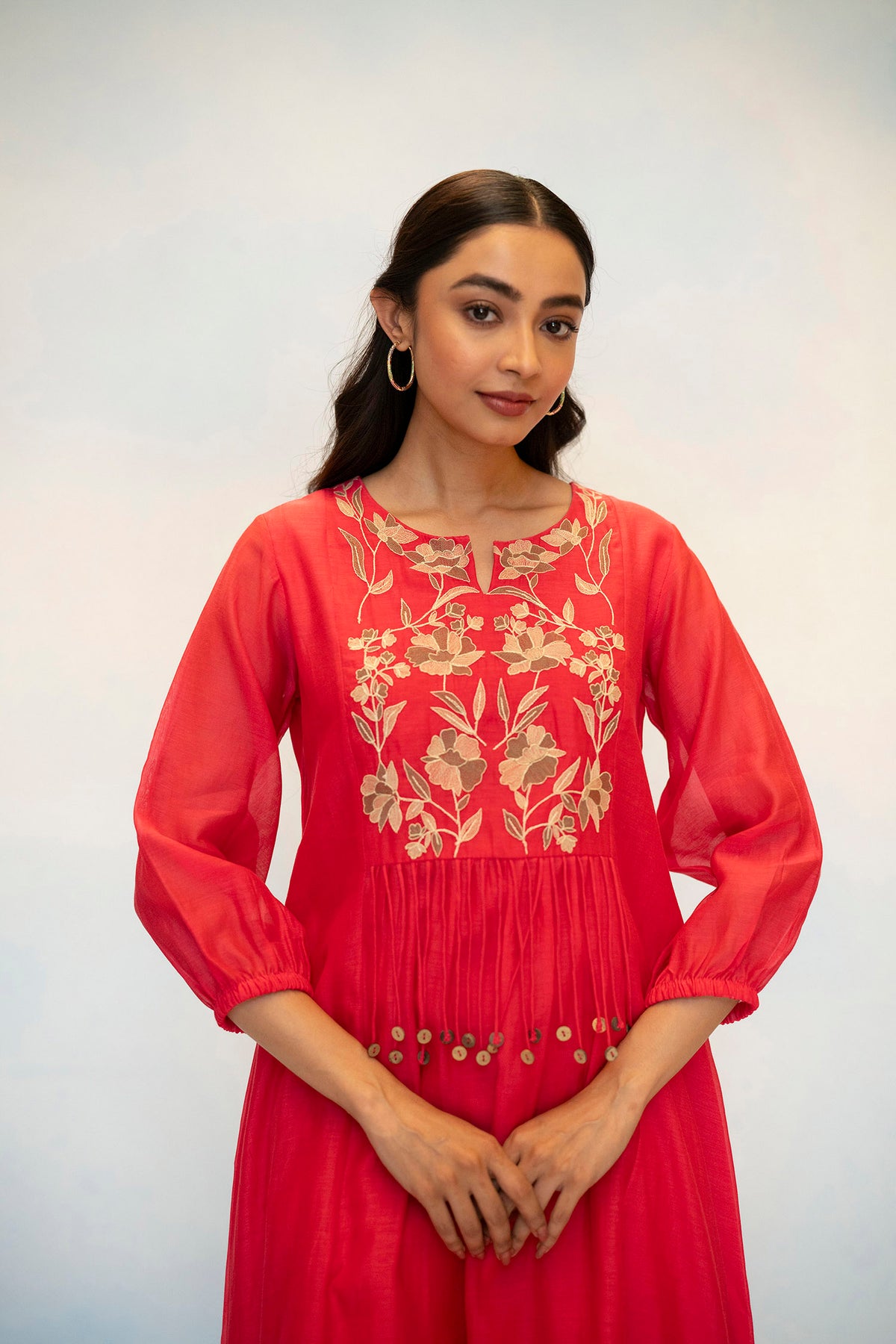 Noorani Mul Chanderi Aline Kurta Set