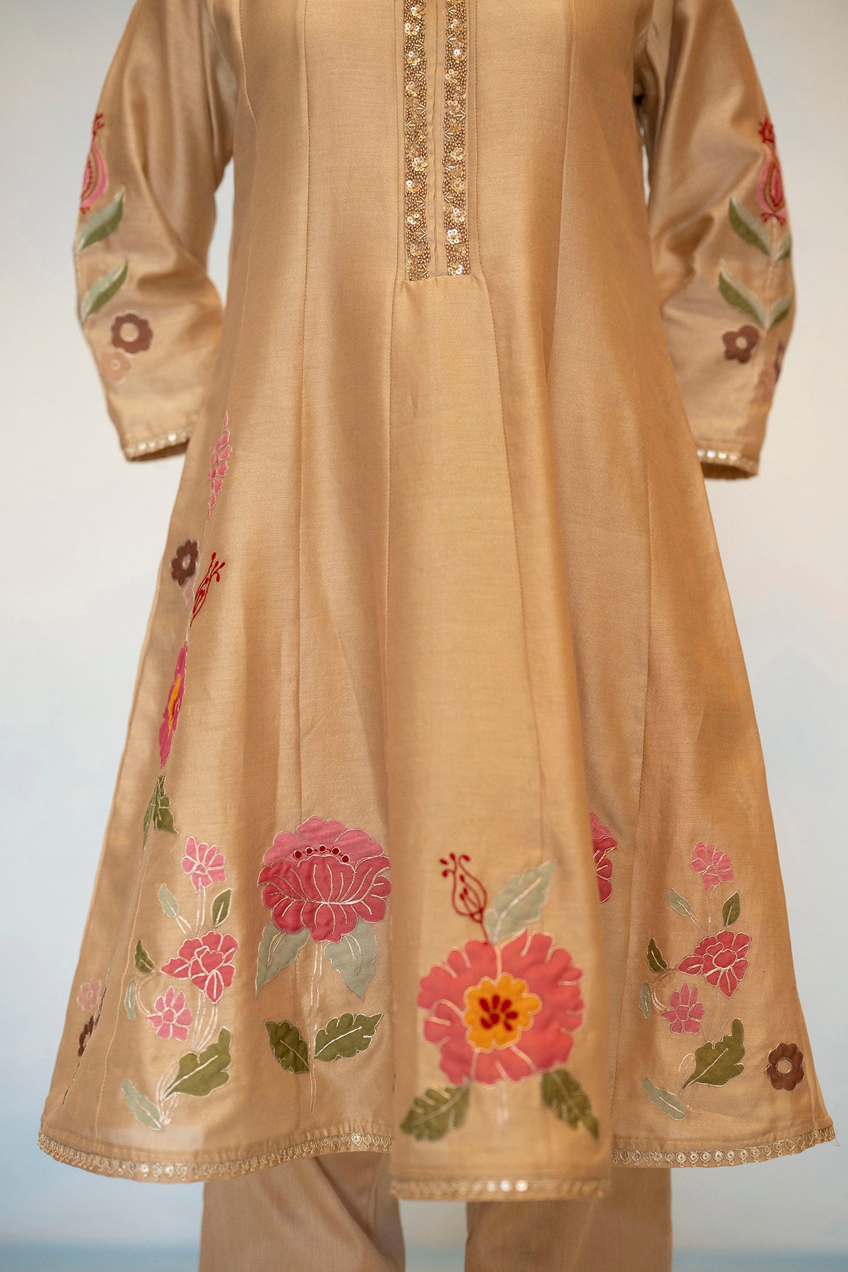 Gul Silk Chanderi Anarkali Set