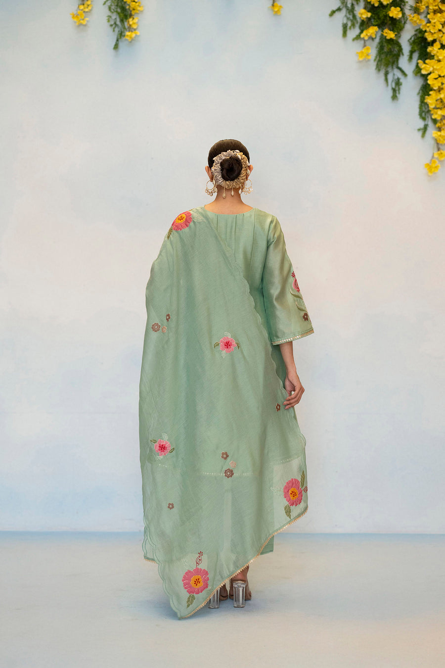 Gul Silk Chanderi Anarkali Set