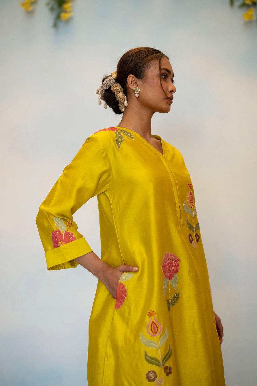 Gul Silk Chanderi Co-ord Set
