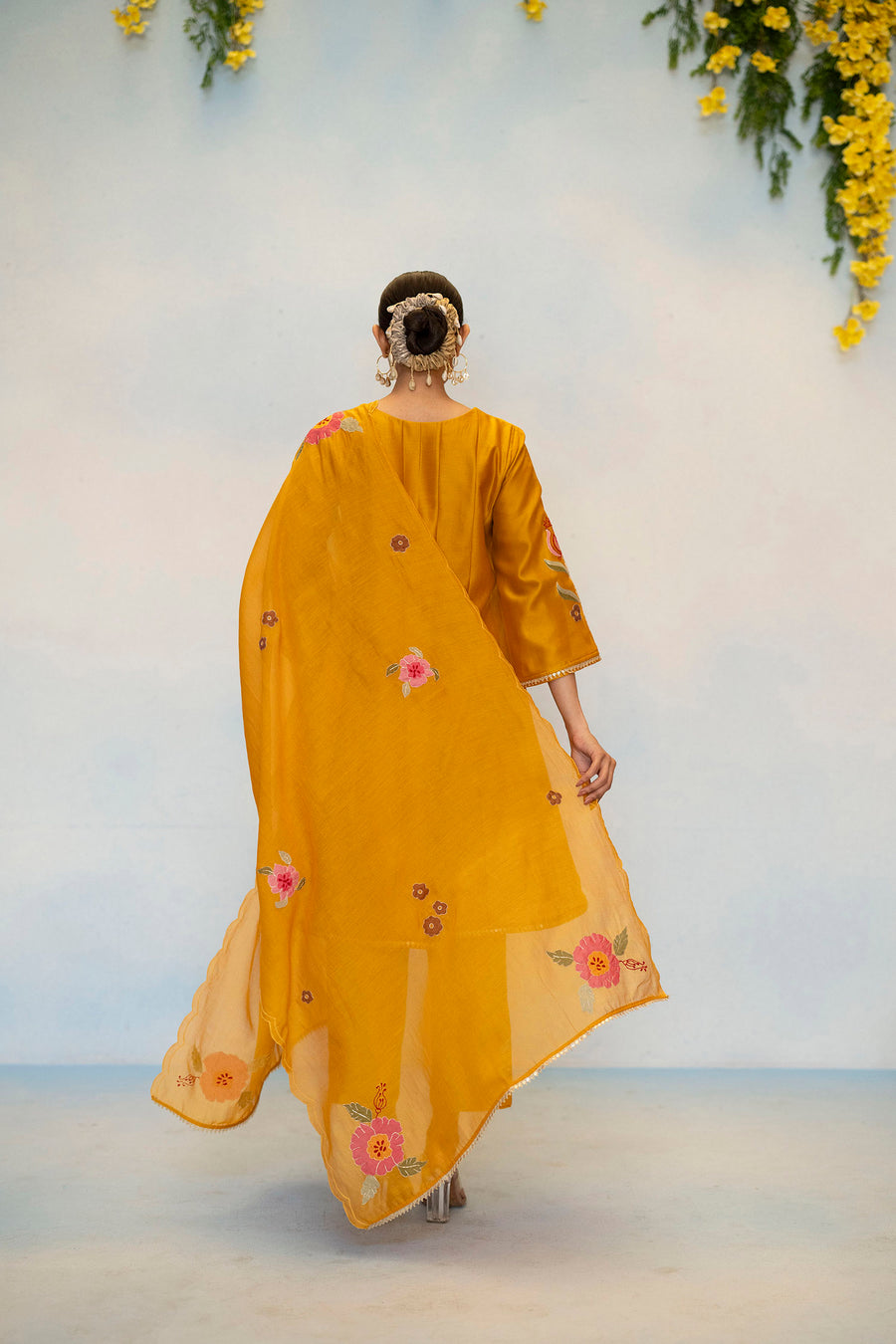 Gul Silk Chanderi Anarkali Set