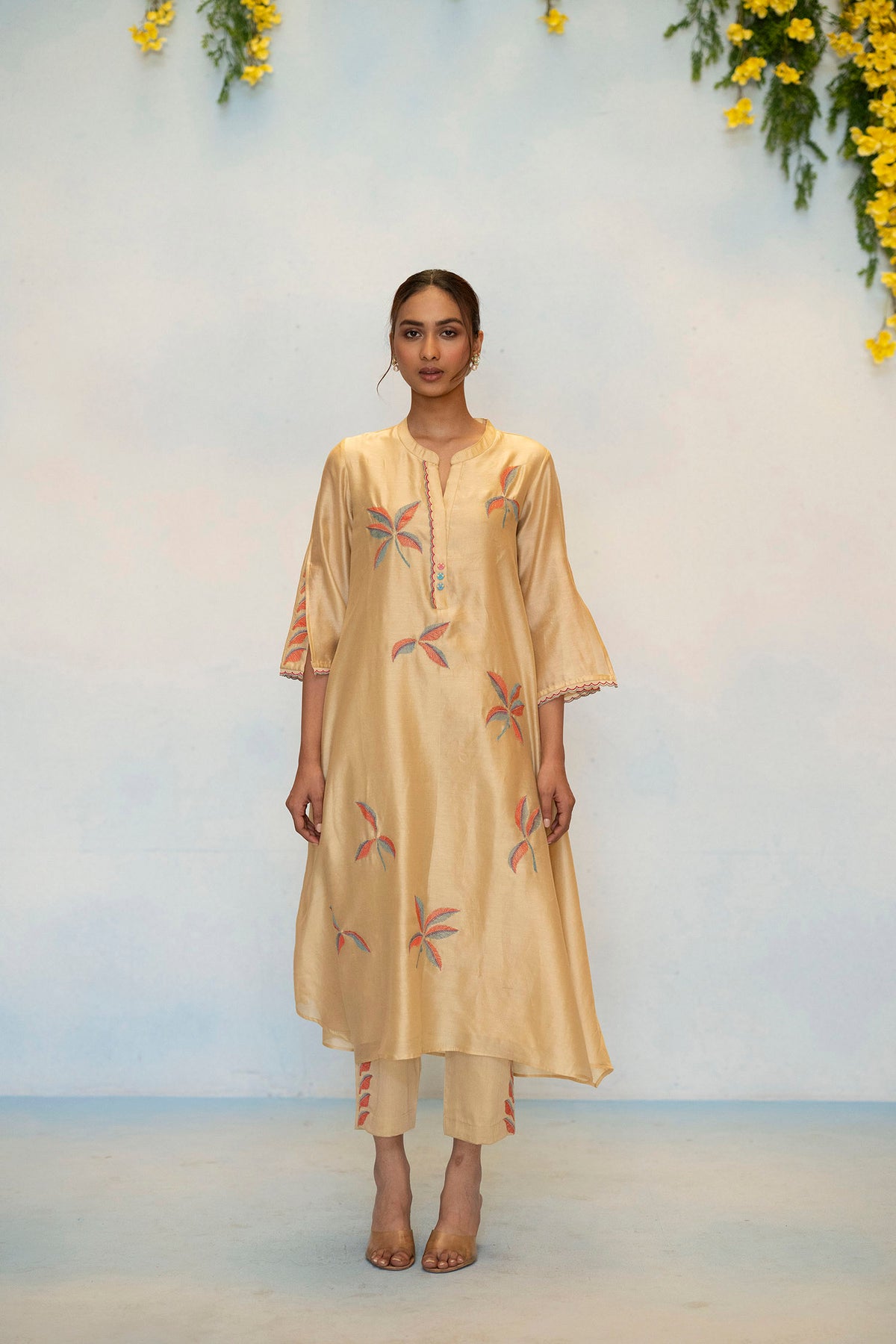 Saba Silk Chanderi Aline Kurta Set