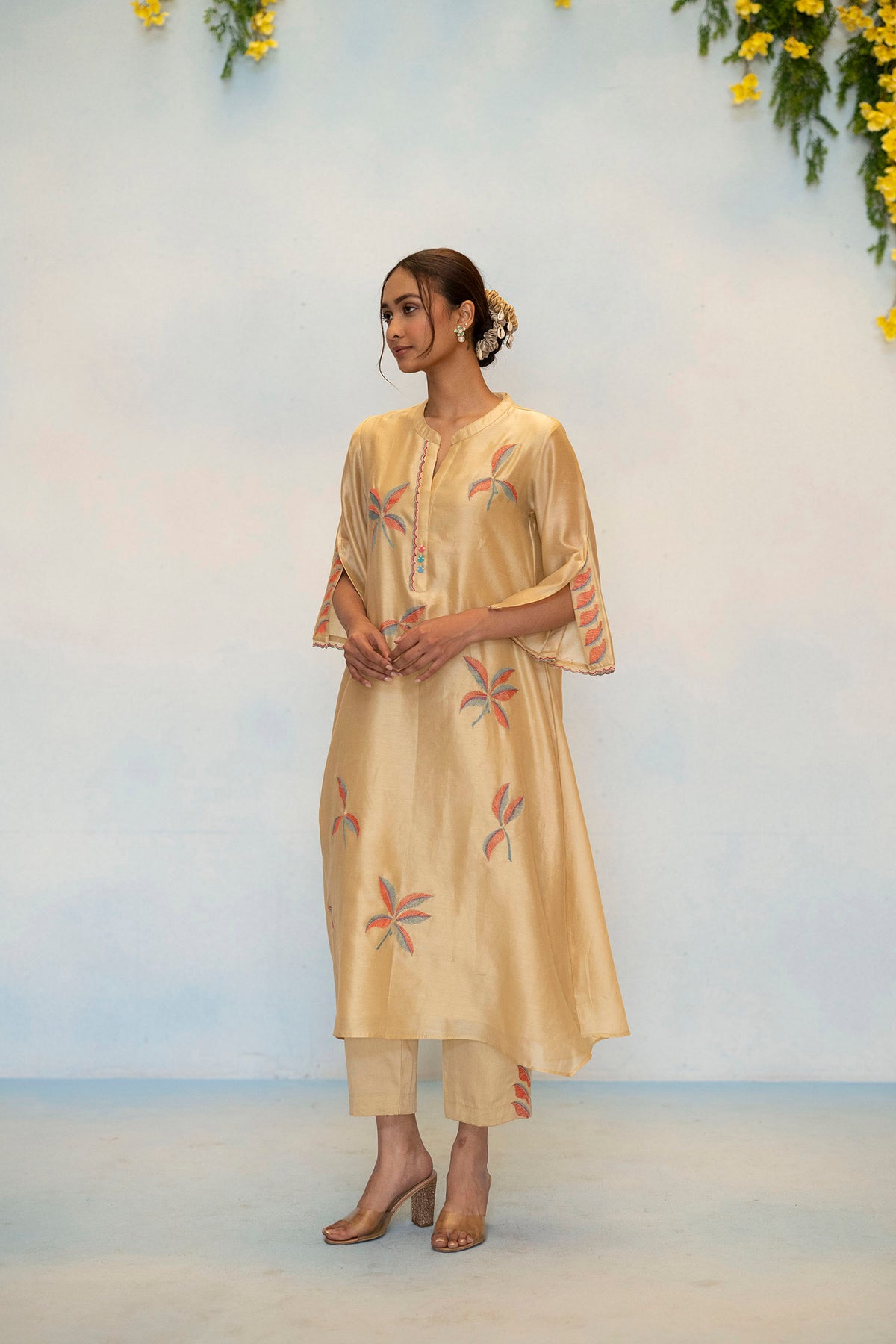 Saba Silk Chanderi Aline Kurta Set