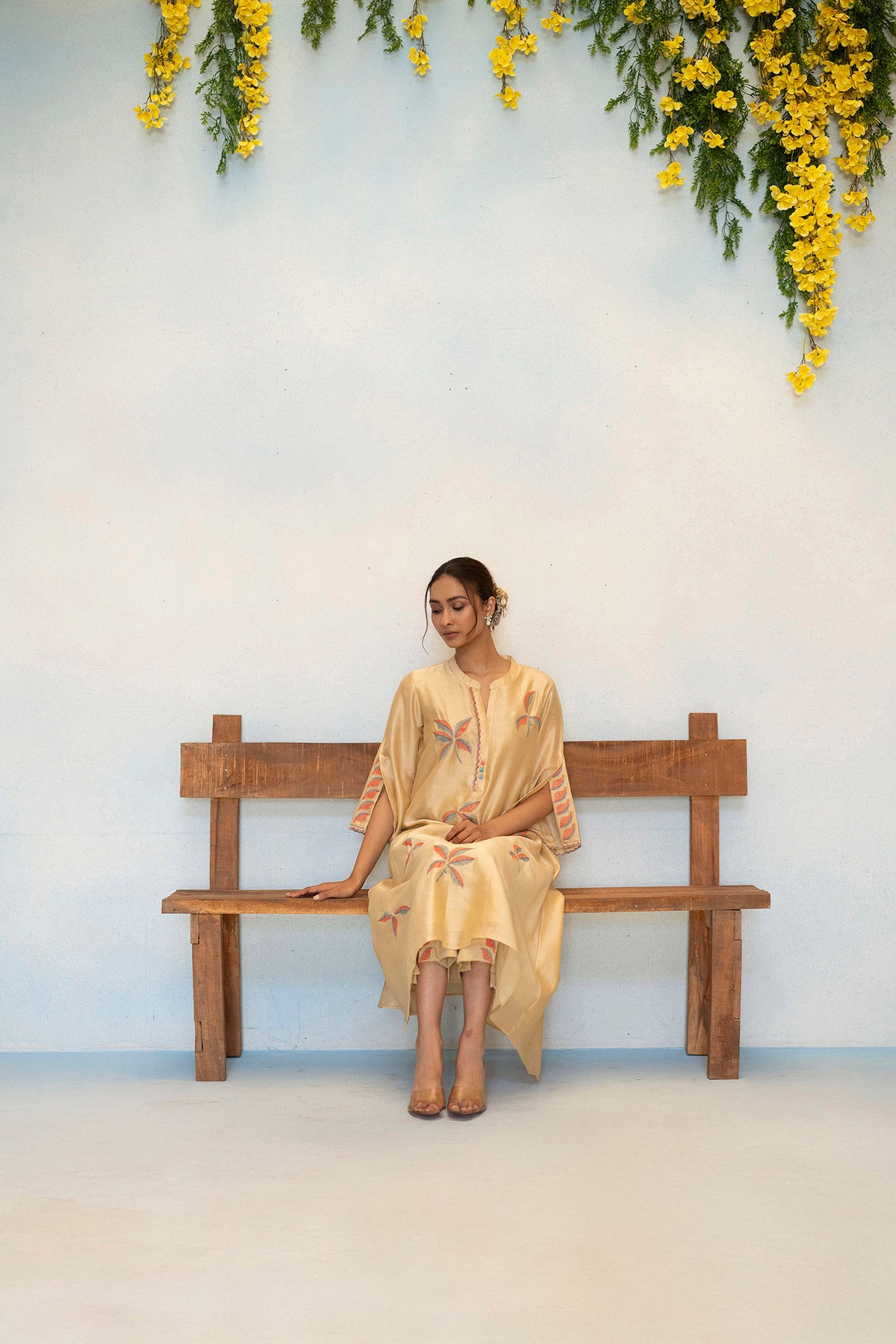 Saba Silk Chanderi Aline Kurta Set