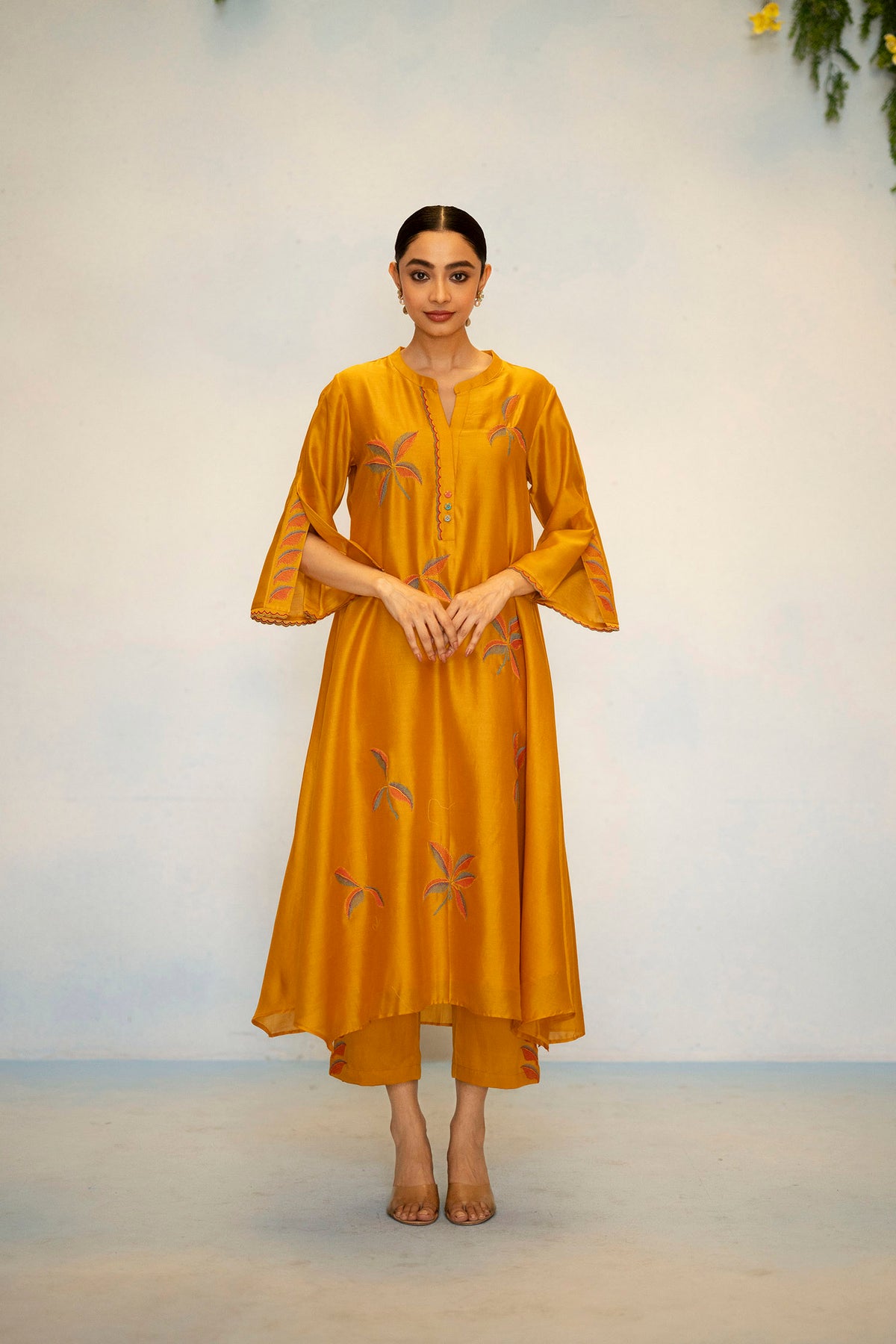 Saba Silk Chanderi Aline Kurta Set