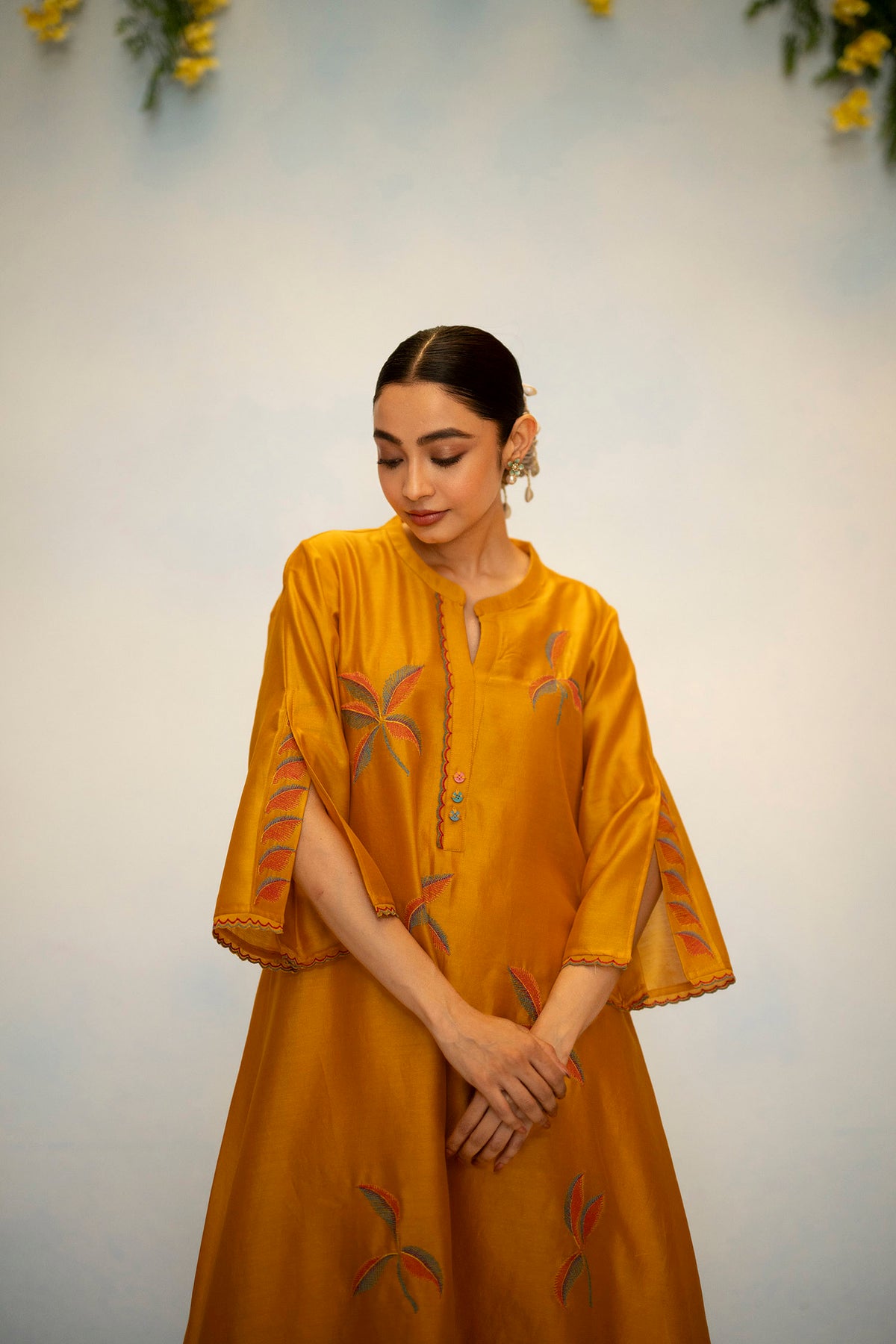 Saba Silk Chanderi Aline Kurta Set