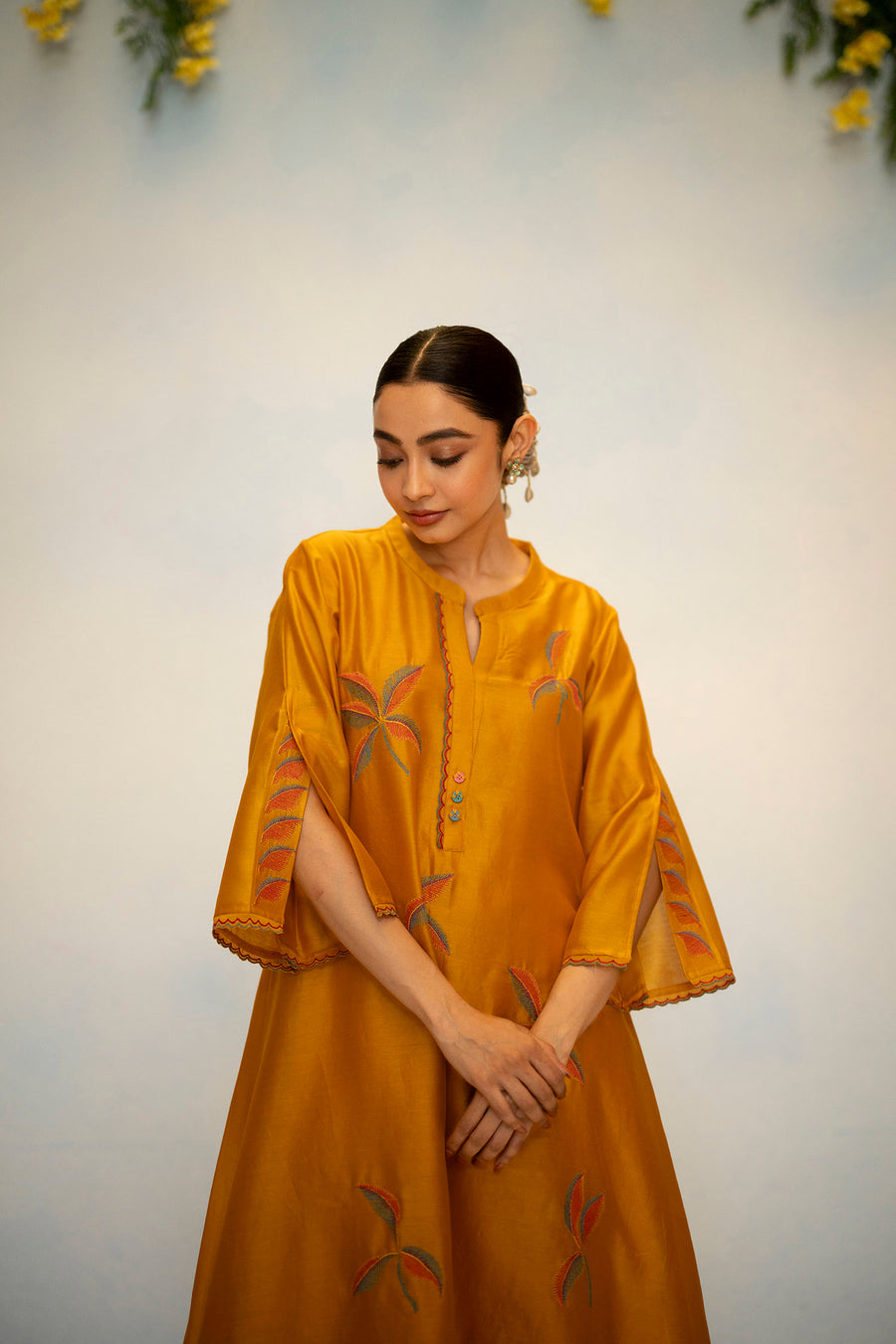 Saba Silk Chanderi Aline Kurta Set