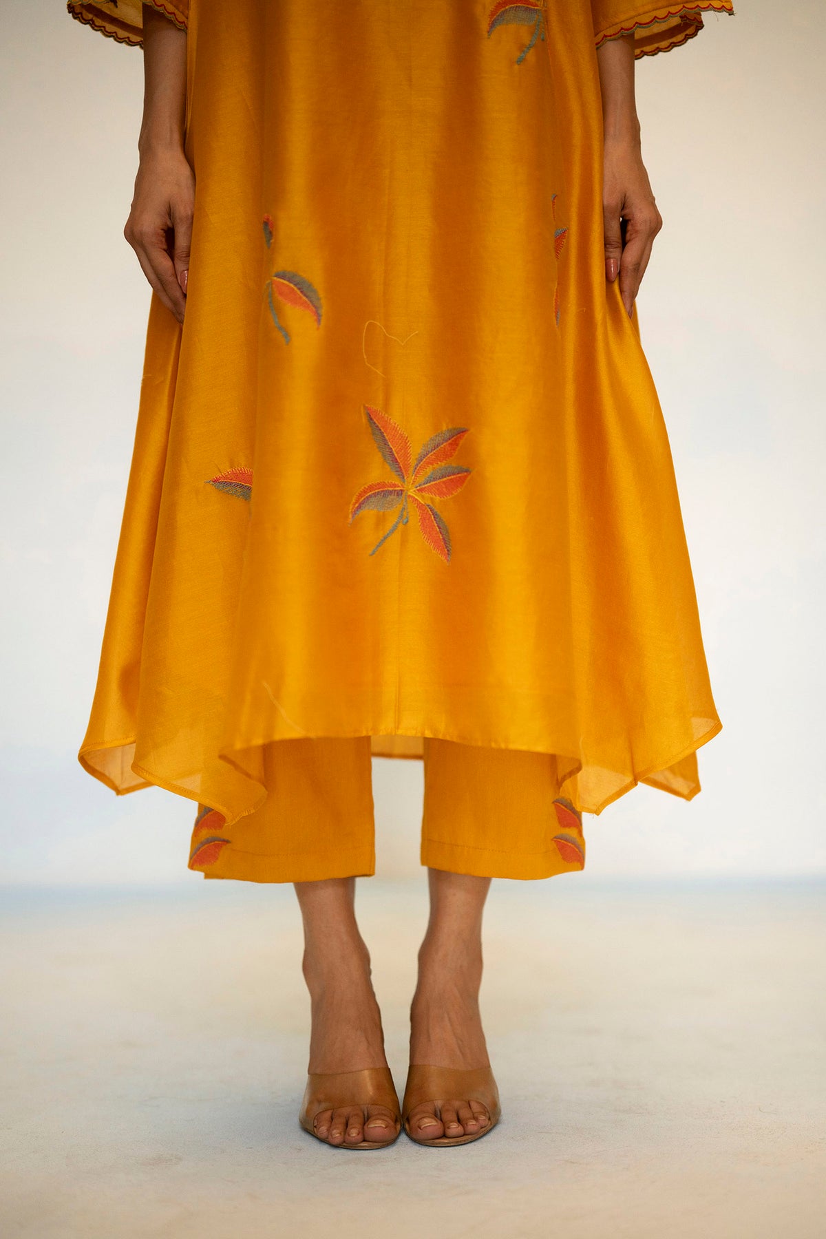 Saba Silk Chanderi Aline Kurta Set