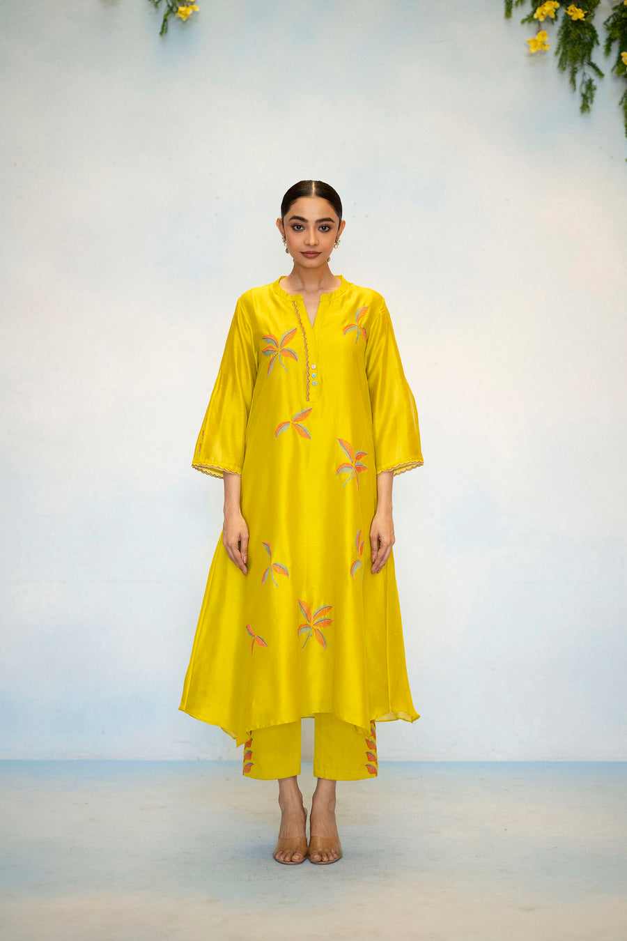 Saba Silk Chanderi Aline Kurta Set