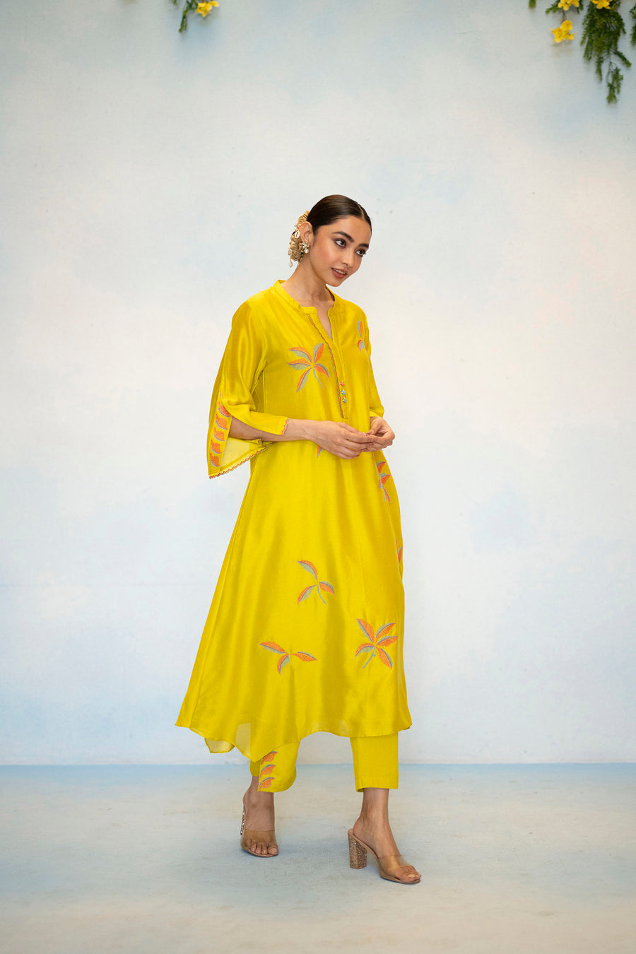 Saba Silk Chanderi Aline Kurta Set