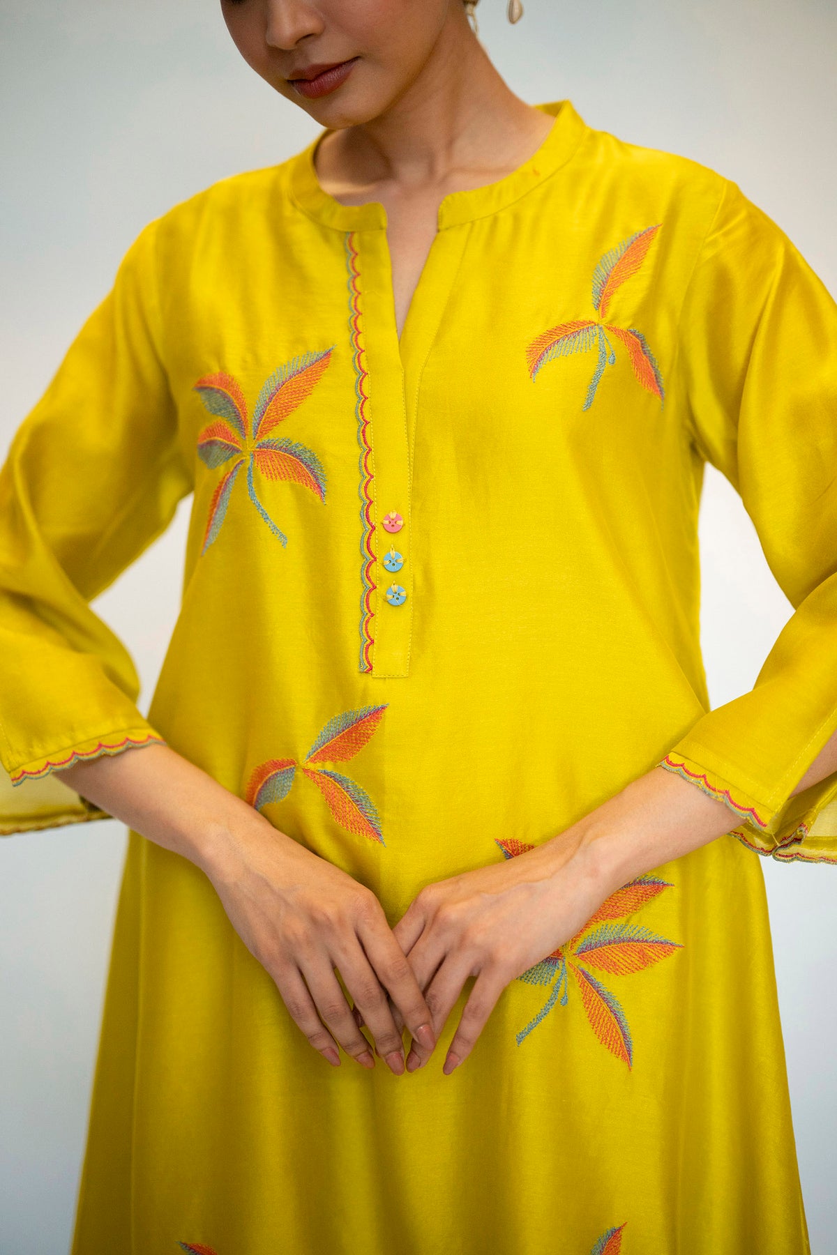 Saba Silk Chanderi Aline Kurta Set