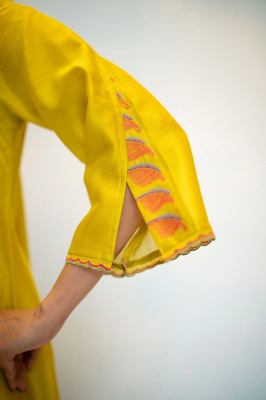 Saba Silk Chanderi Aline Kurta Set