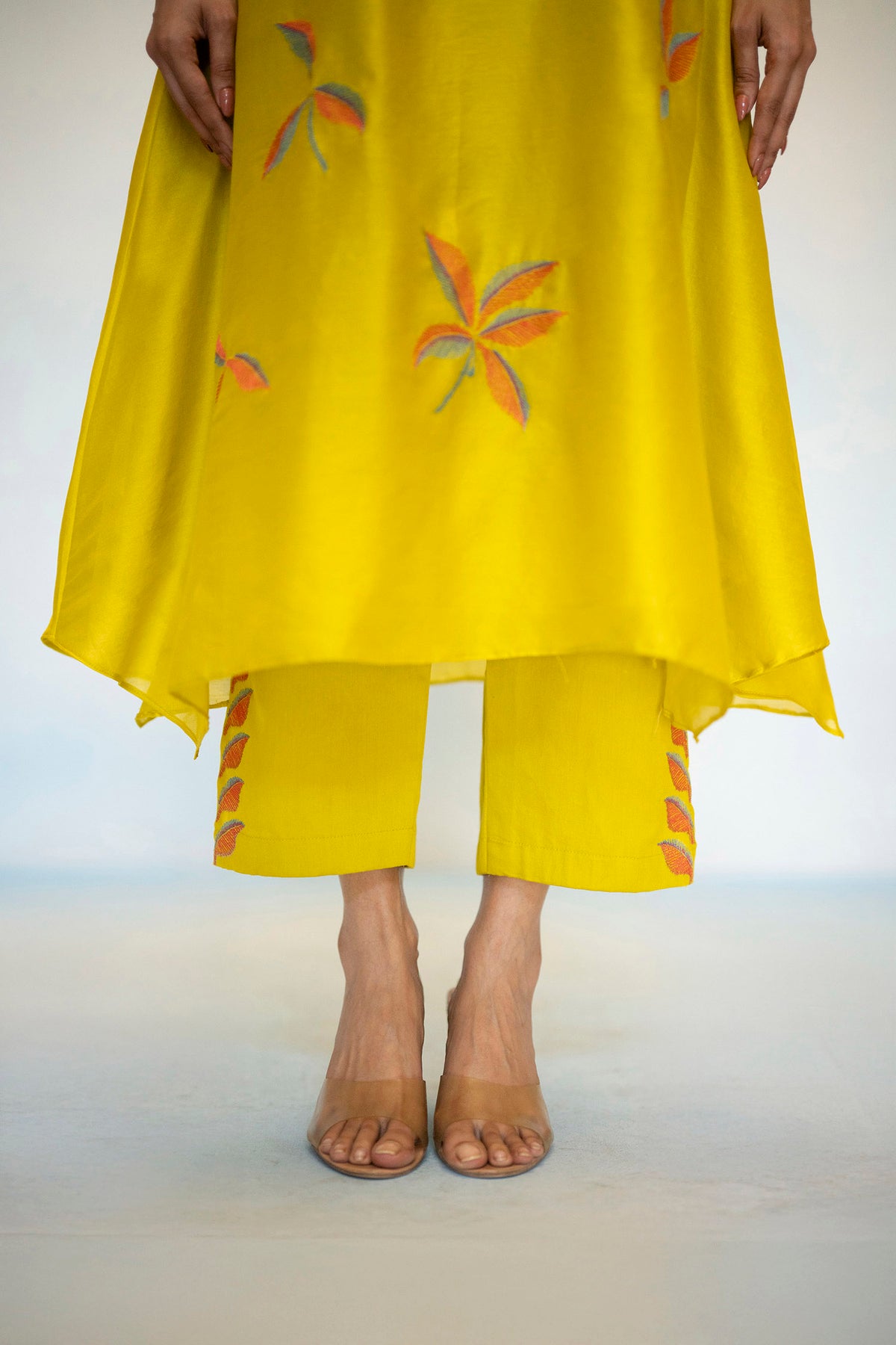 Saba Silk Chanderi Aline Kurta Set
