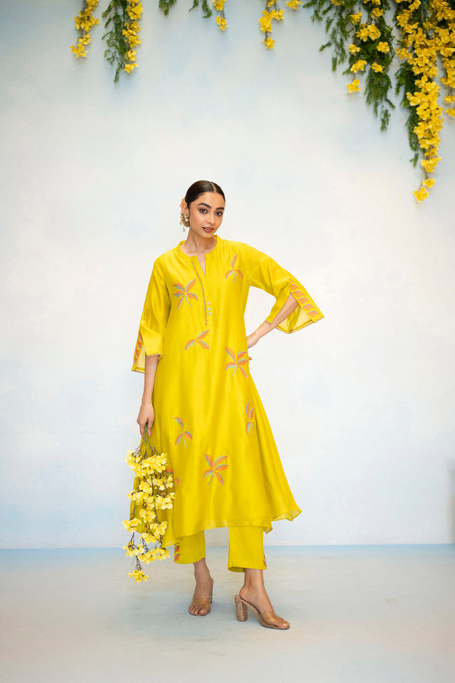 Saba Silk Chanderi Aline Kurta Set