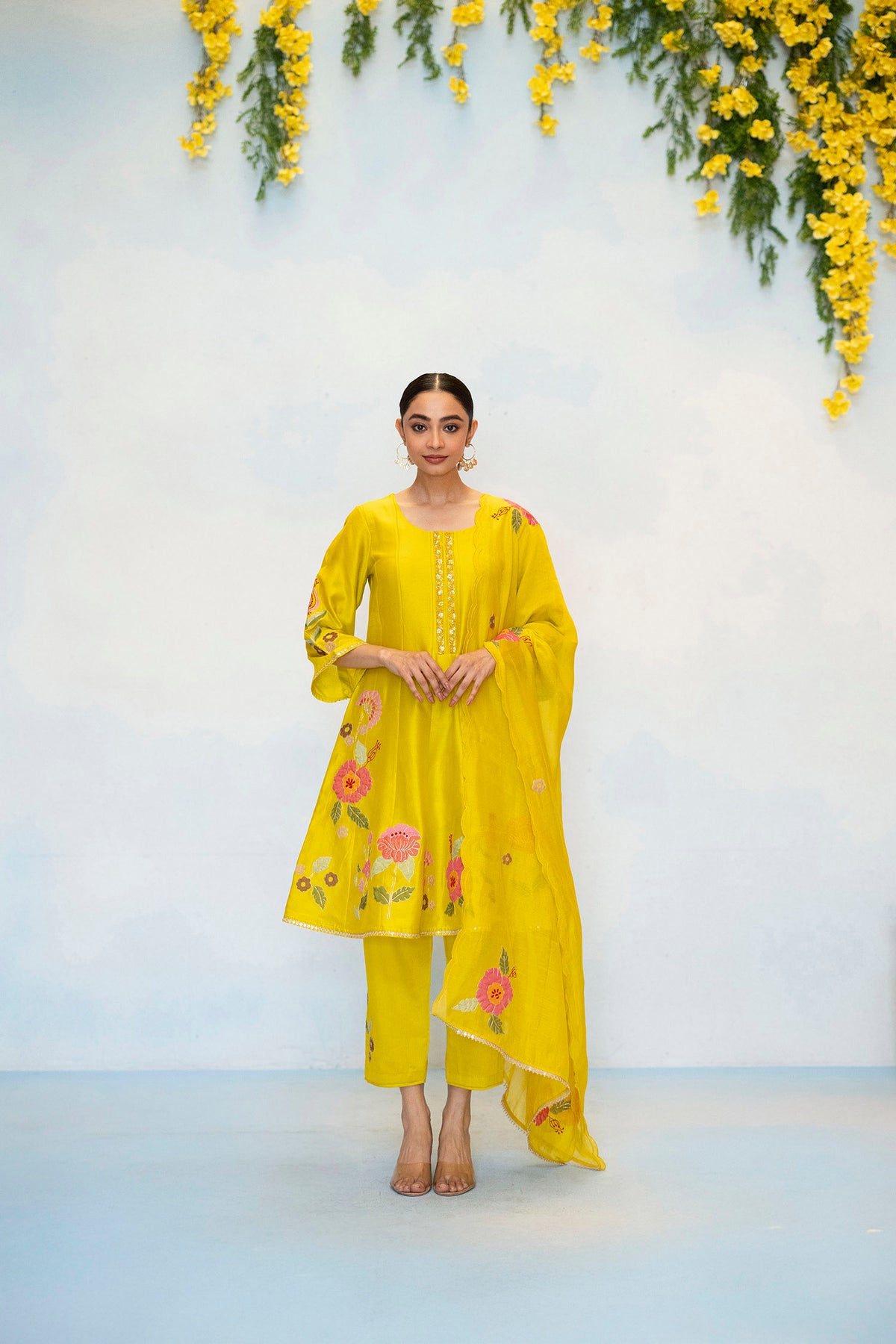 Gul Silk Chanderi Anarkali Set