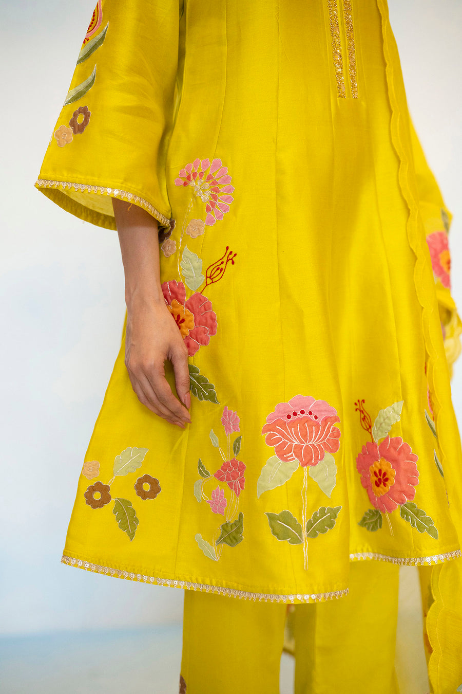 Gul Silk Chanderi Anarkali Set