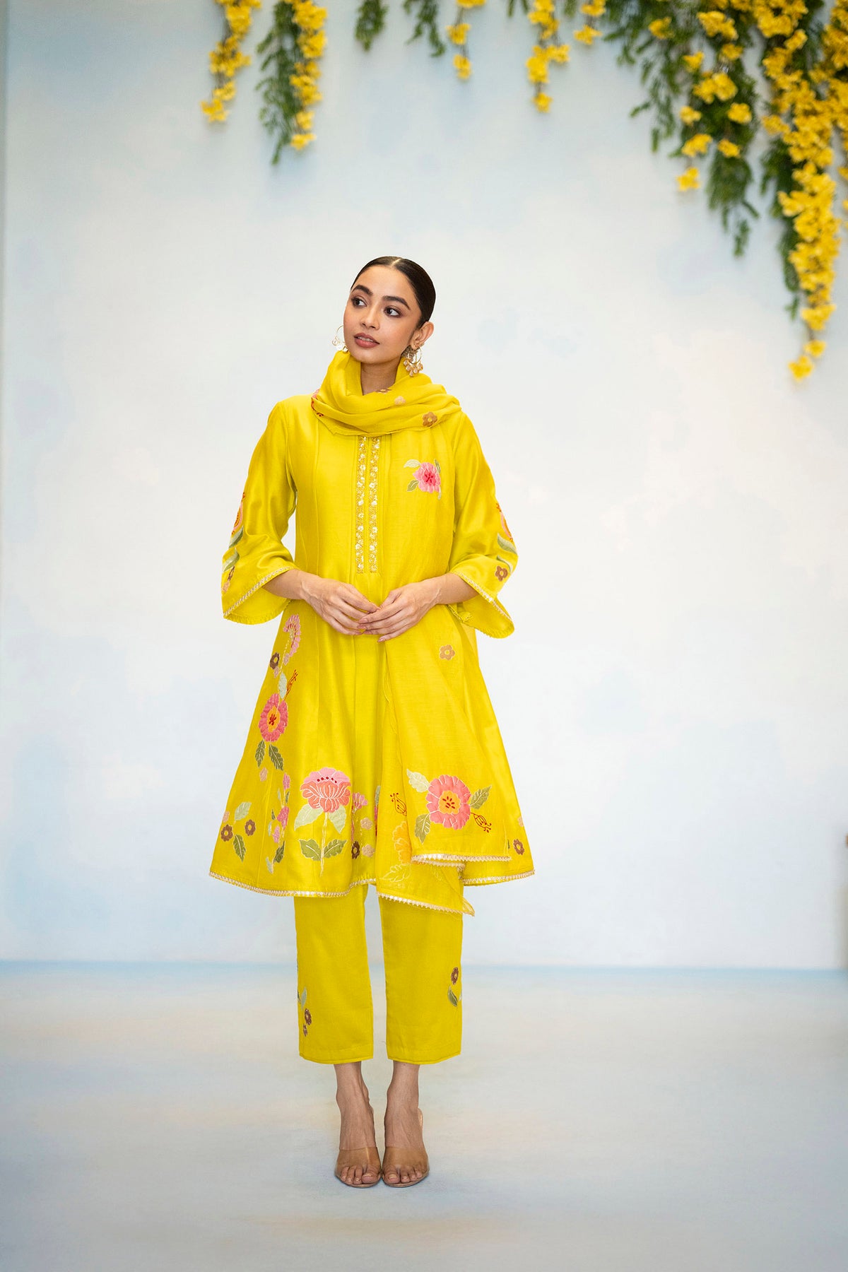 Gul Silk Chanderi Anarkali Set