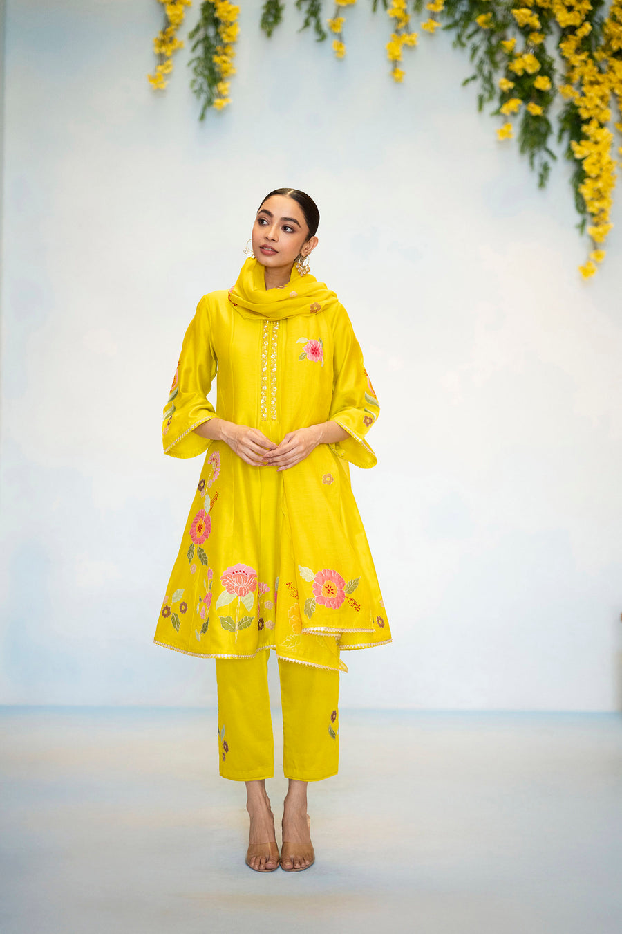 Gul Silk Chanderi Anarkali Set