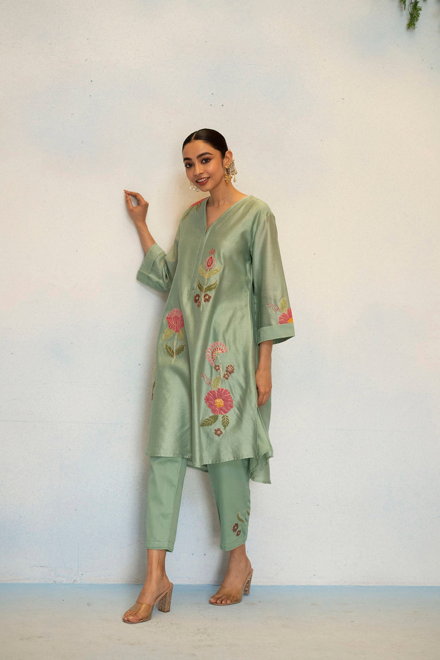 Gul Silk Chanderi Co-ord Set