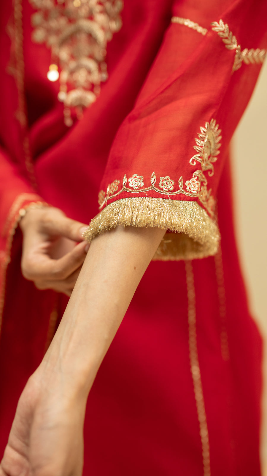 Chaandbali Mul Chanderi Aline Kurta Set